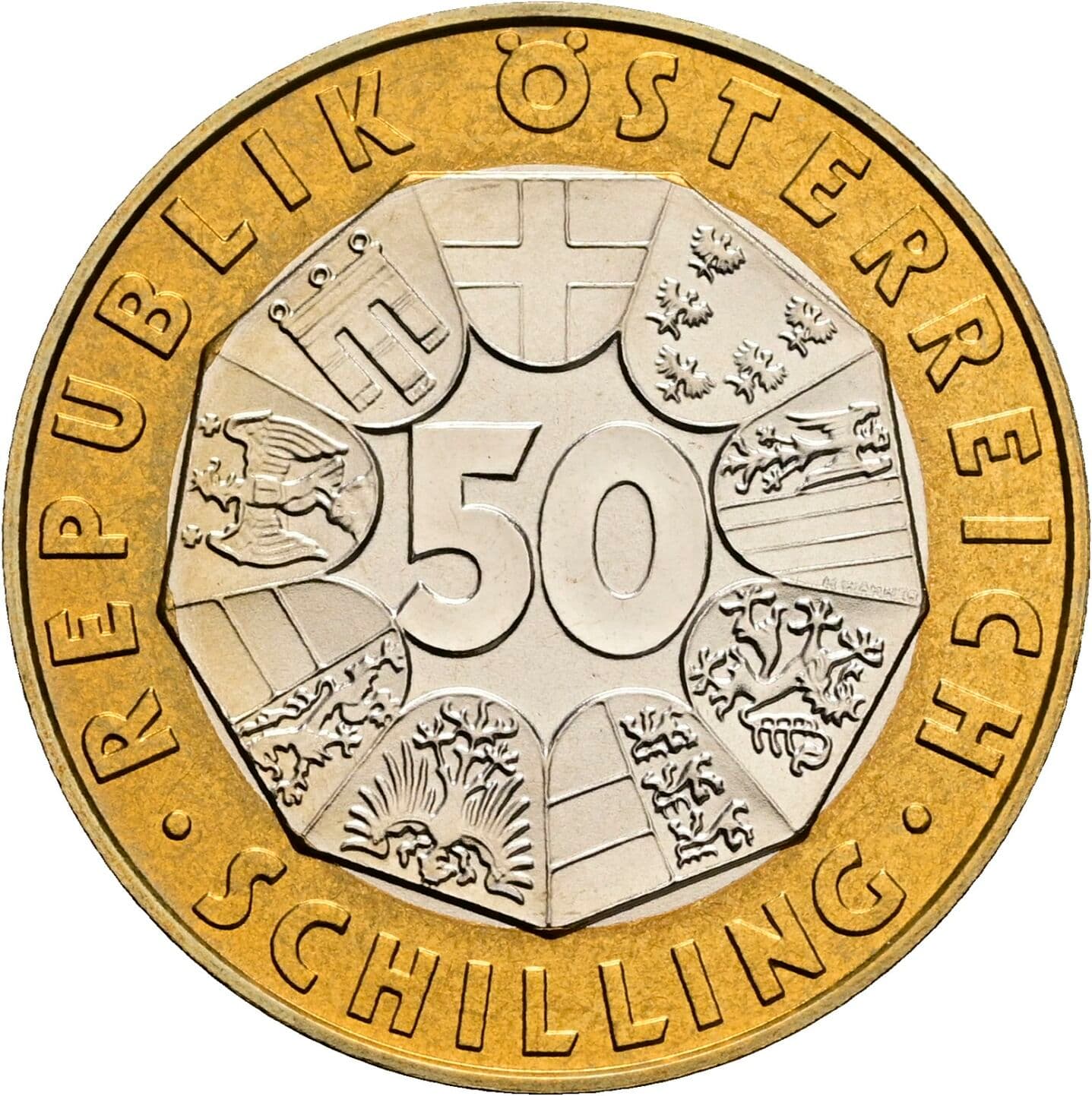 50 Schilling 1996 – Vorderseite