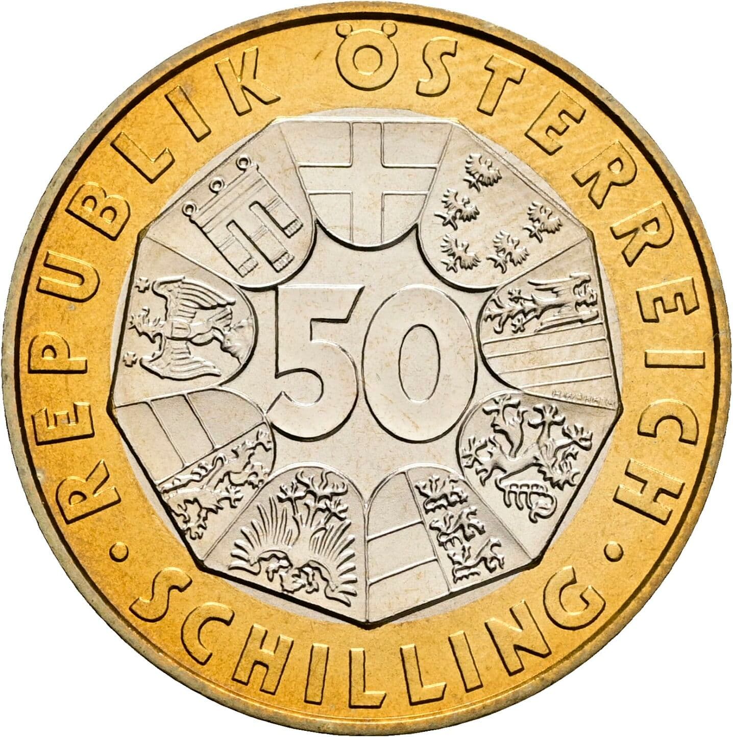 50 Schilling 1996 – Vorderseite