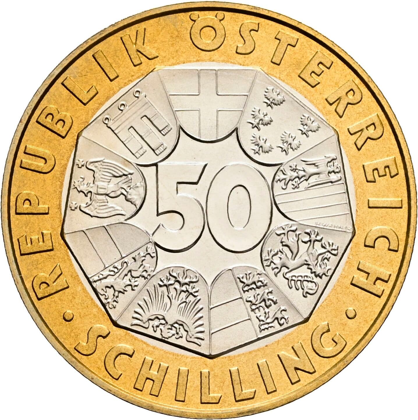 50 Schilling 1997 – Vorderseite