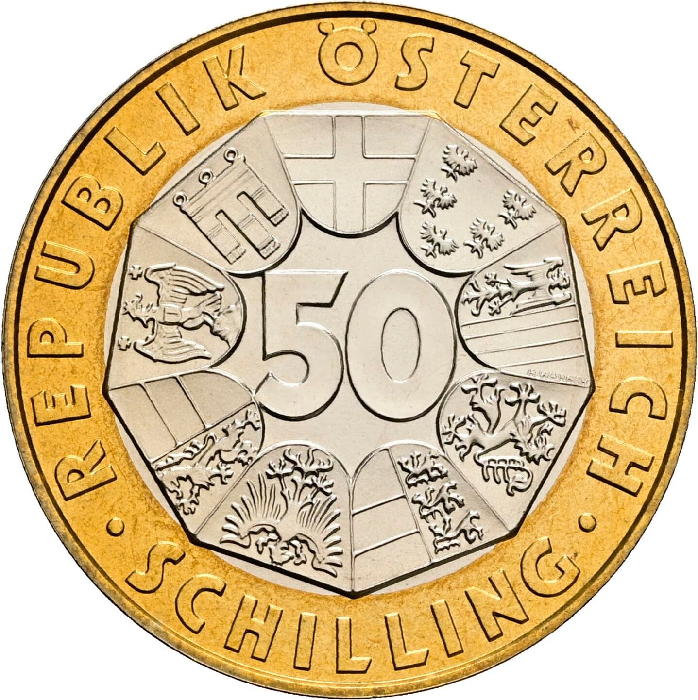 50 Schilling 1997 – Vorderseite