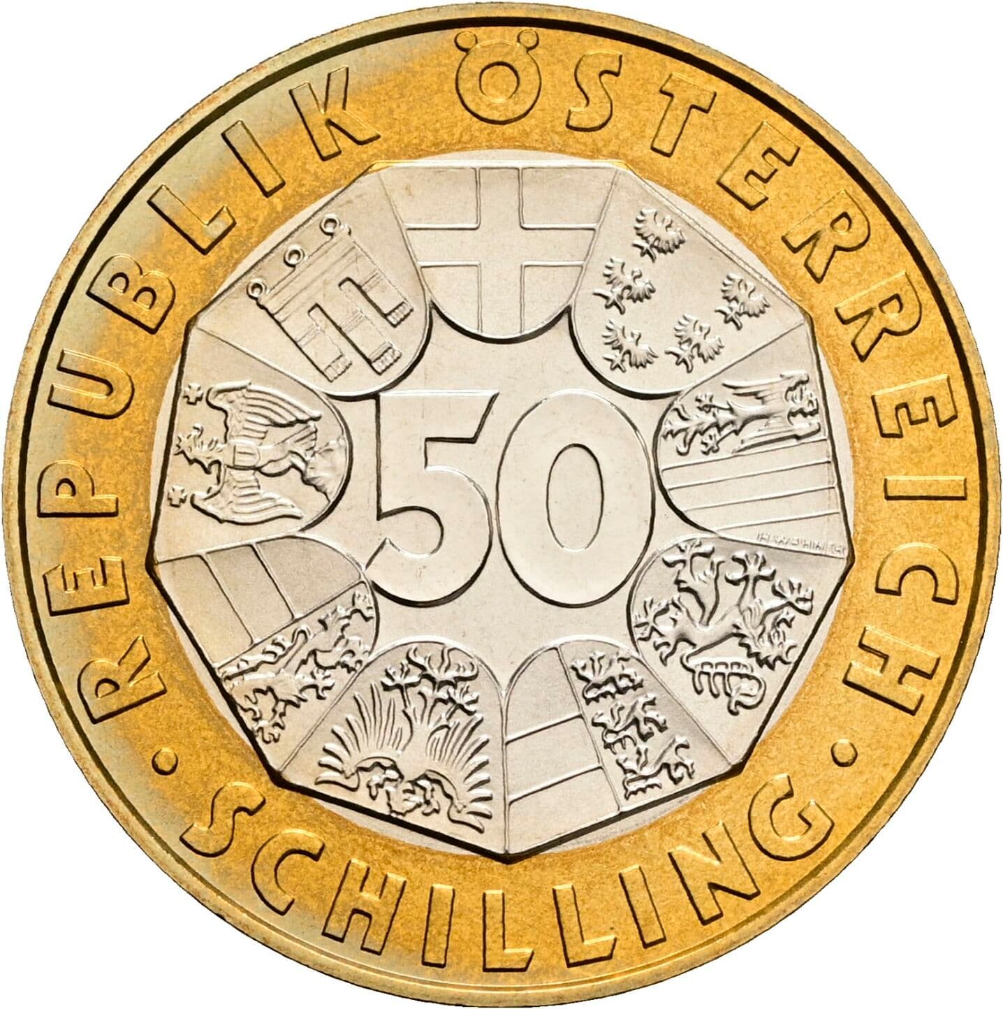 50 Schilling 1997 – Vorderseite