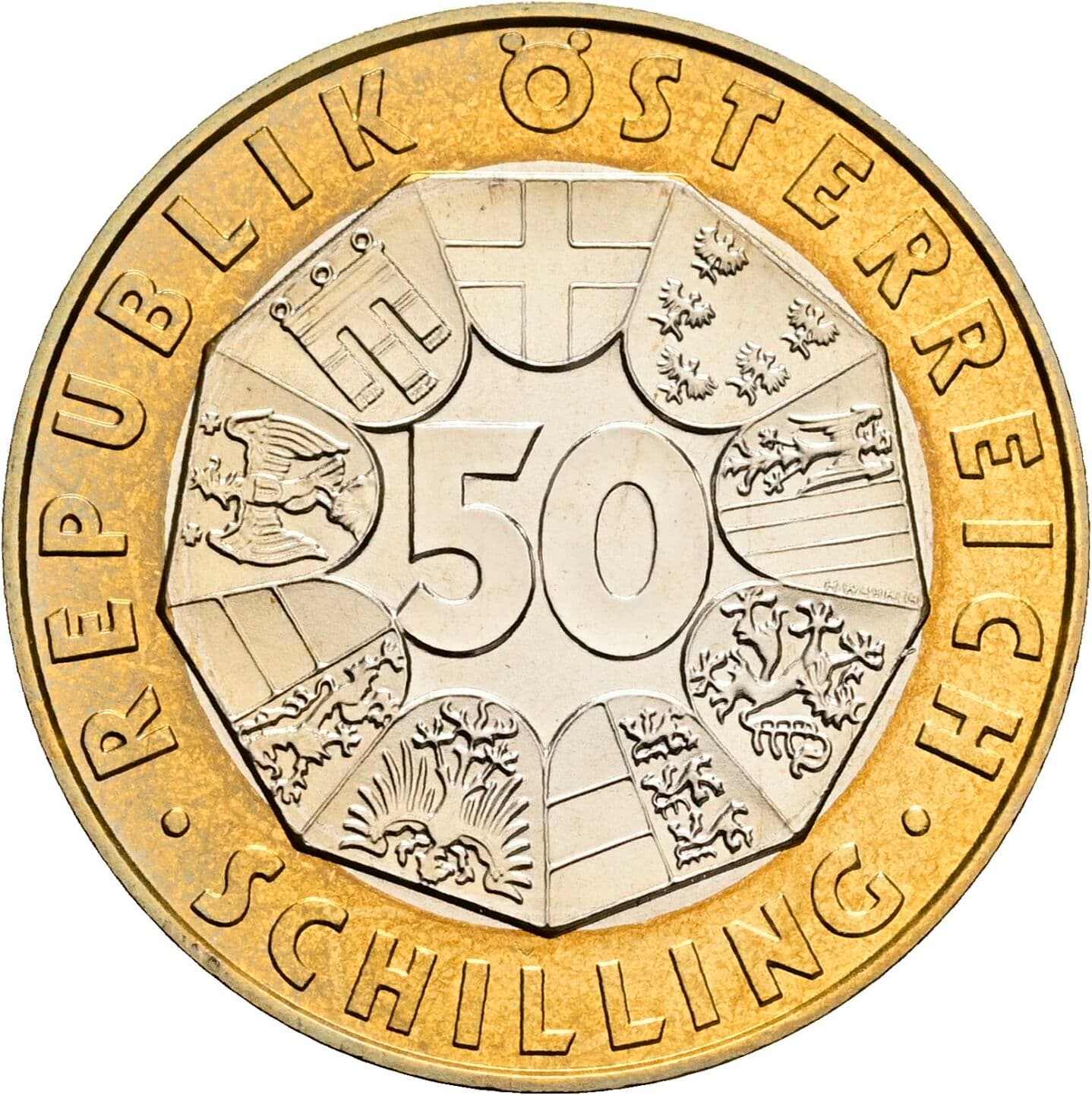50 Schilling 1997 – Vorderseite