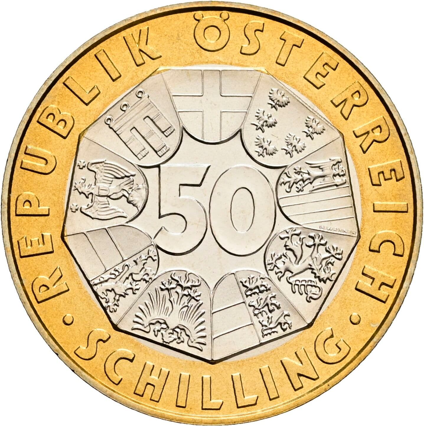 50 Schilling 1997 – Vorderseite