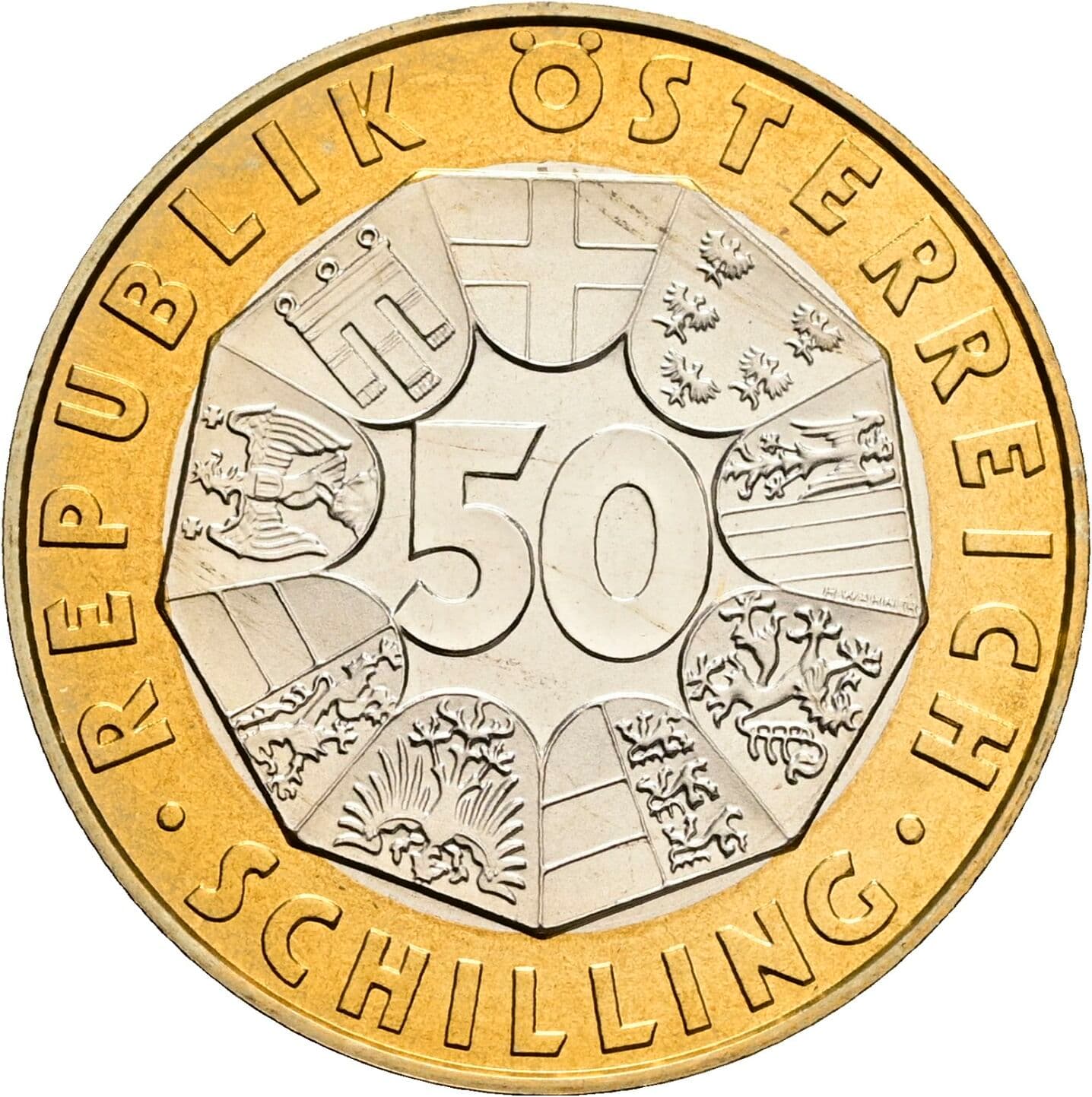 50 Schilling 1997 – Vorderseite