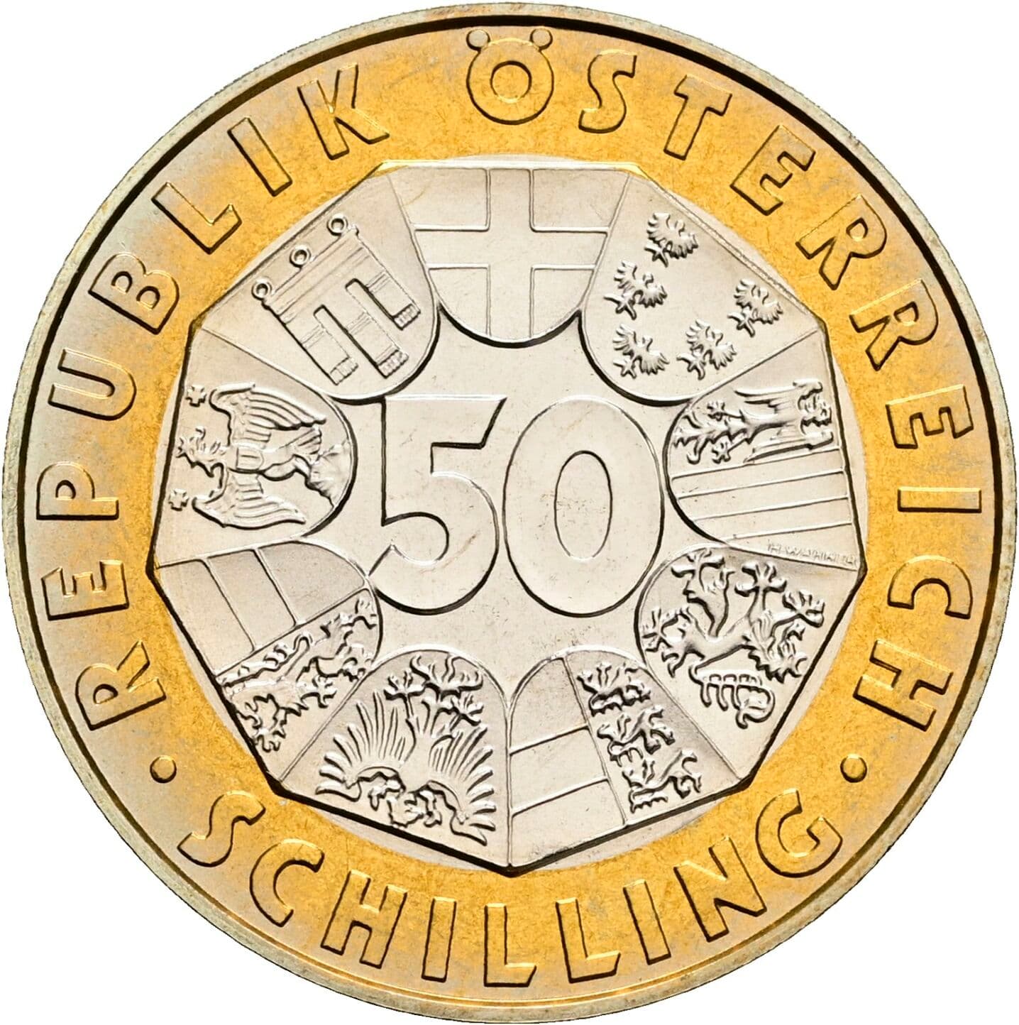 50 Schilling 1997 – Vorderseite