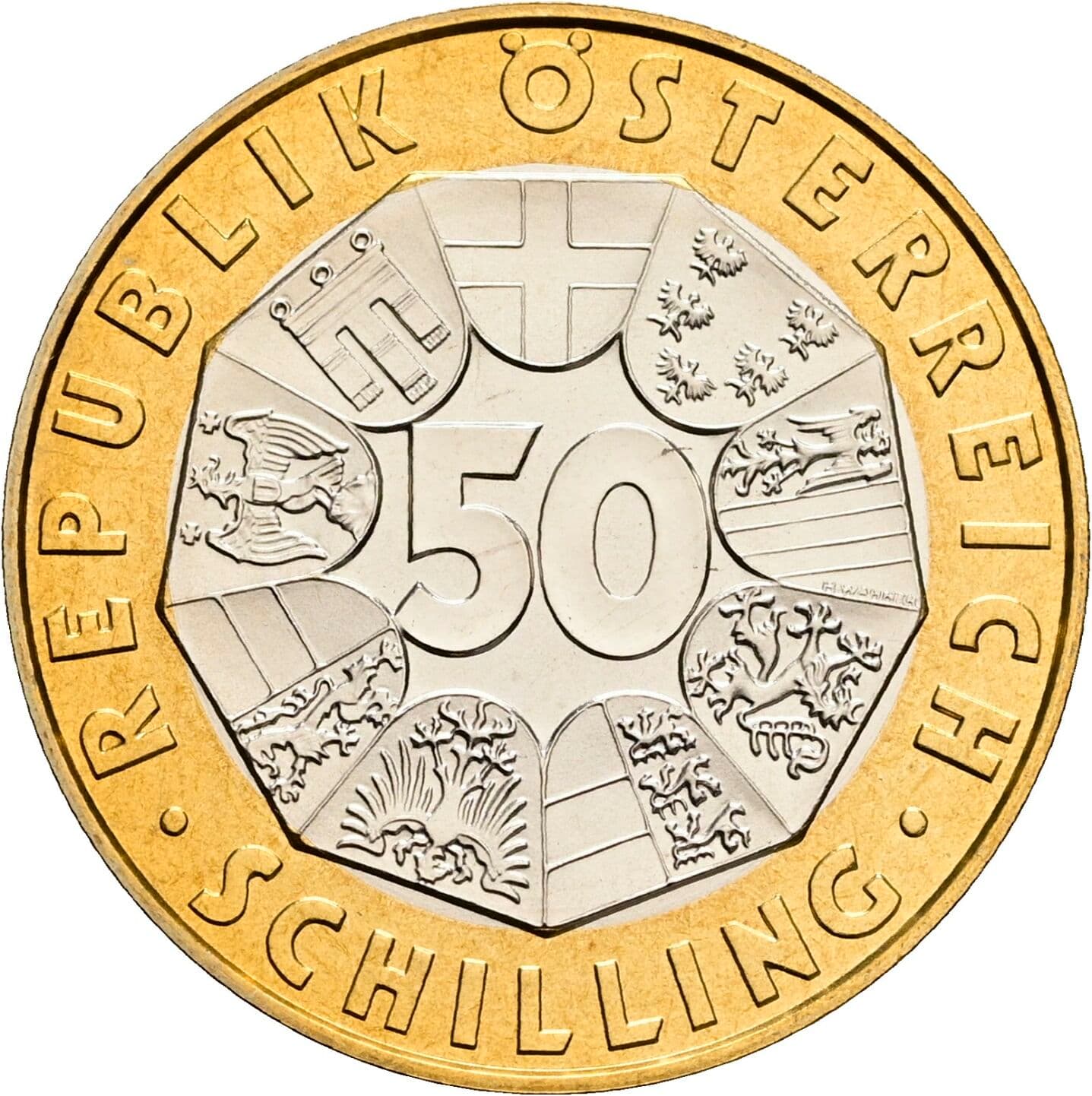 50 Schilling 1997 – Vorderseite