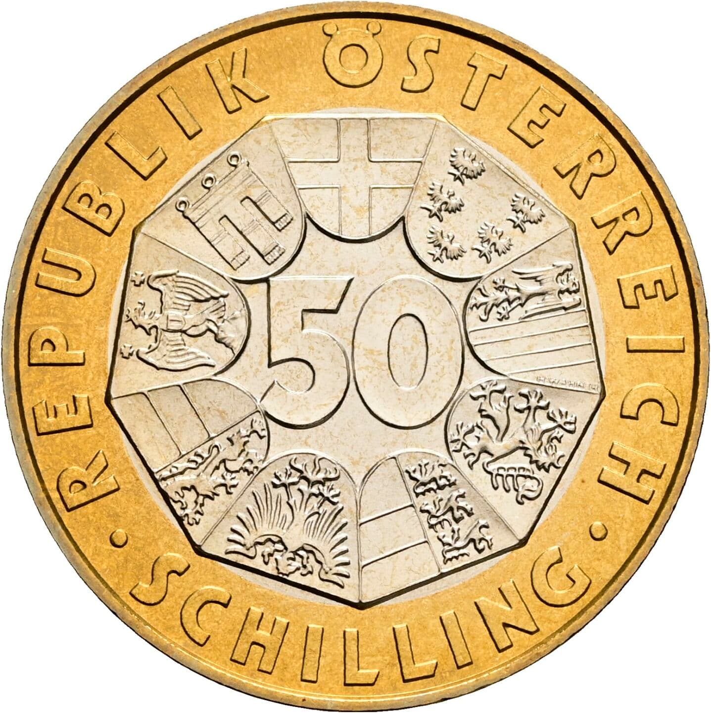 50 Schilling 1998 – Vorderseite