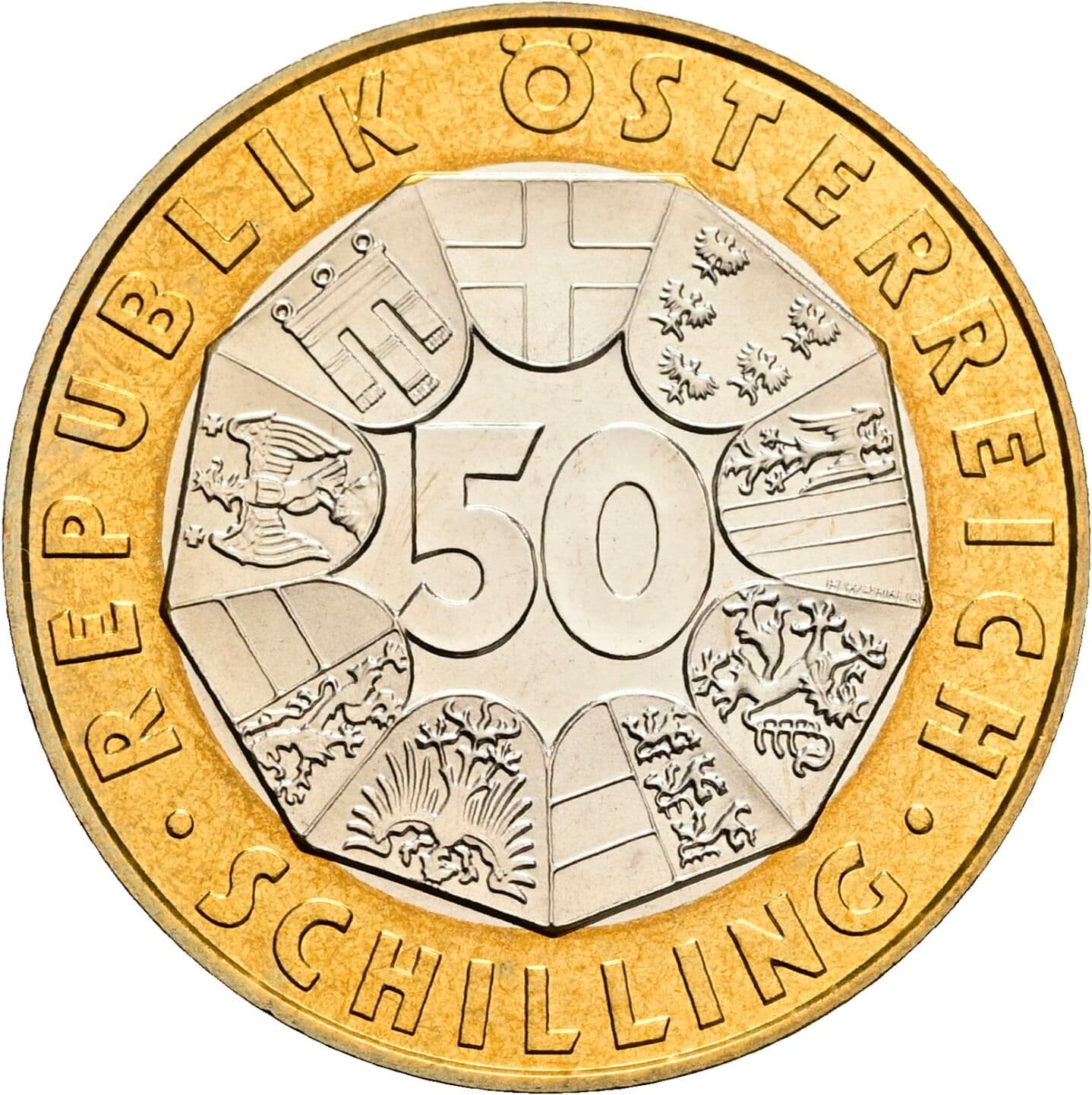 50 Schilling 1997 – Vorderseite