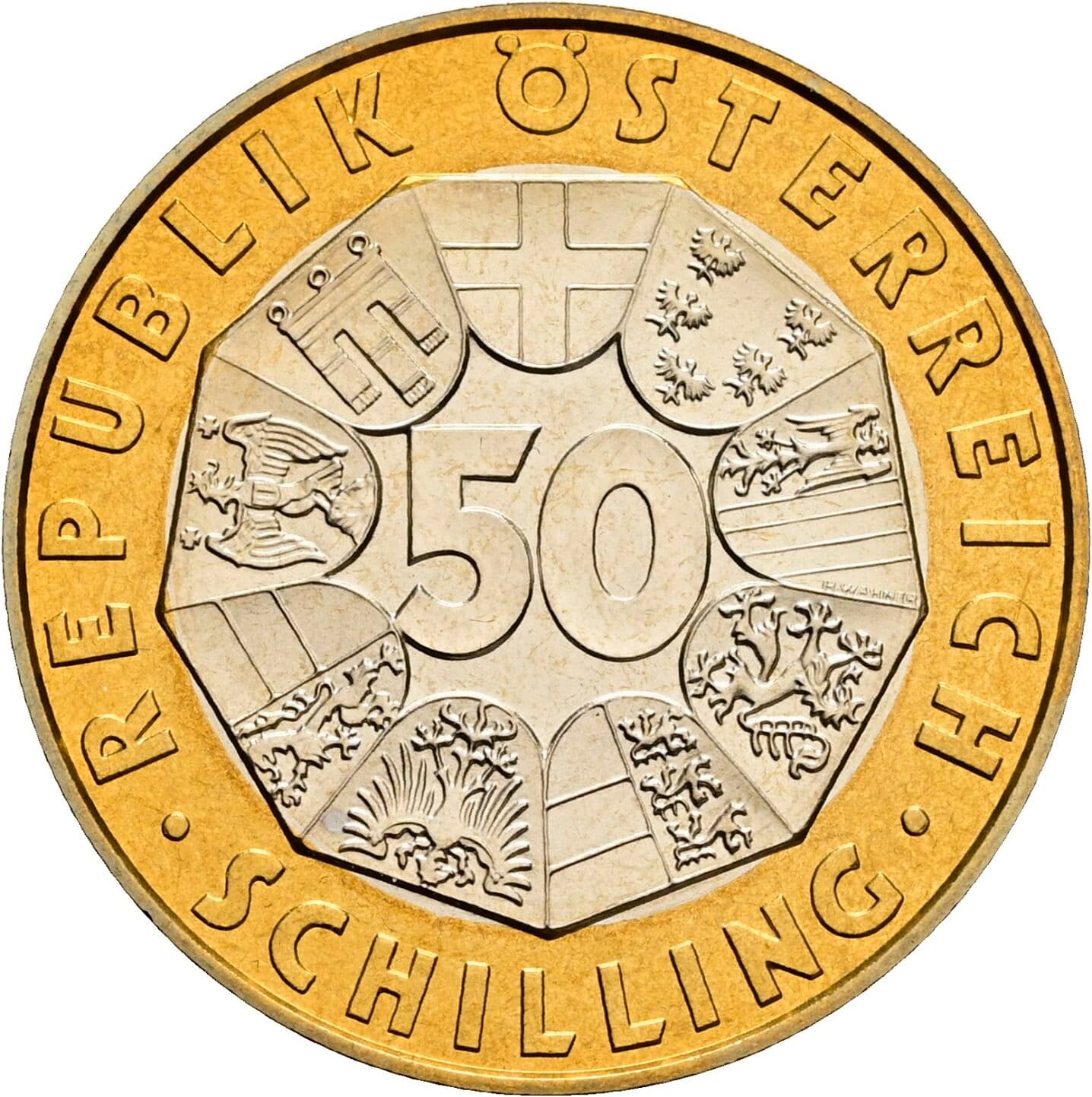 50 Schilling 1998 – Vorderseite