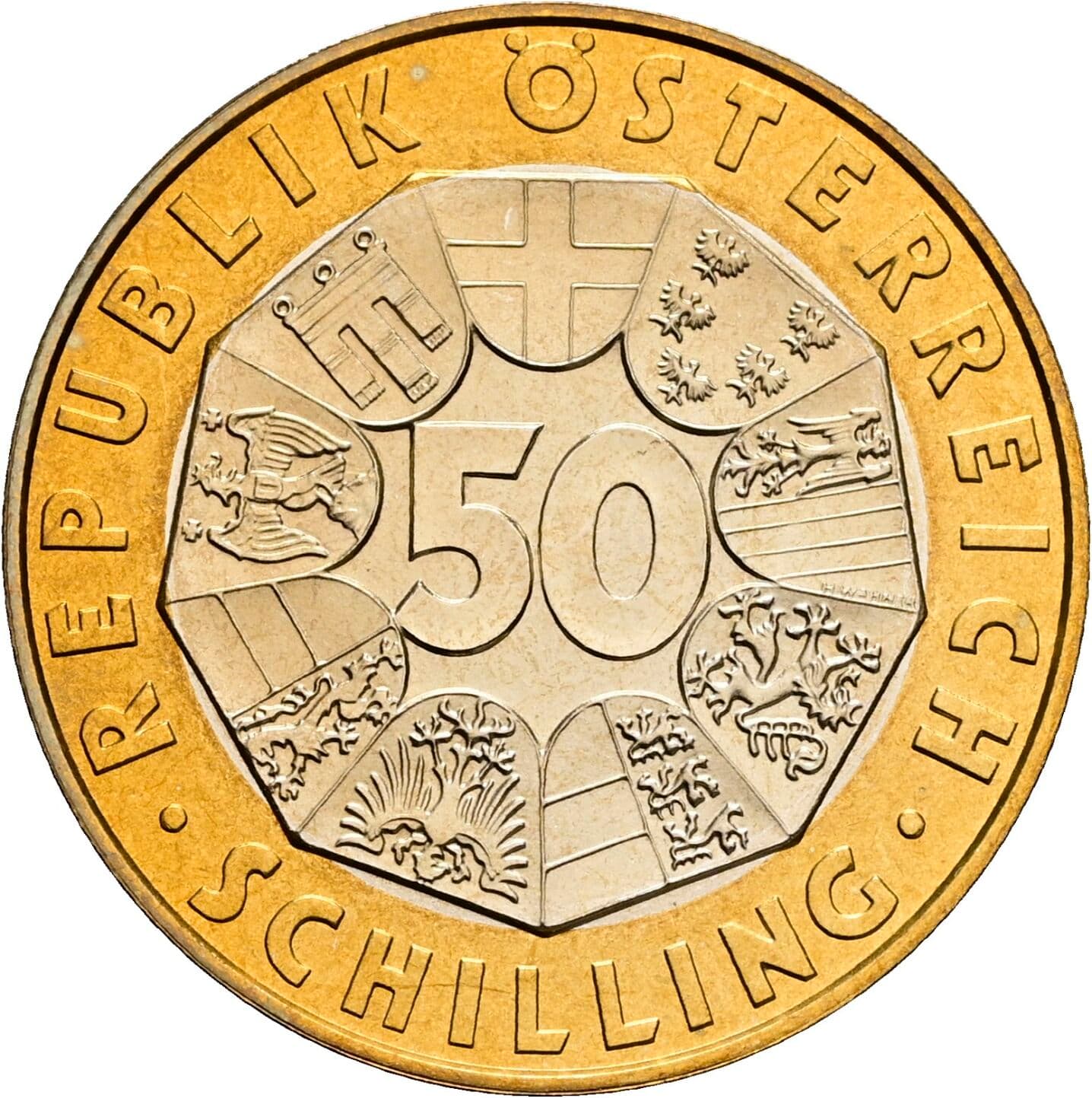 50 Schilling 1998 – Vorderseite