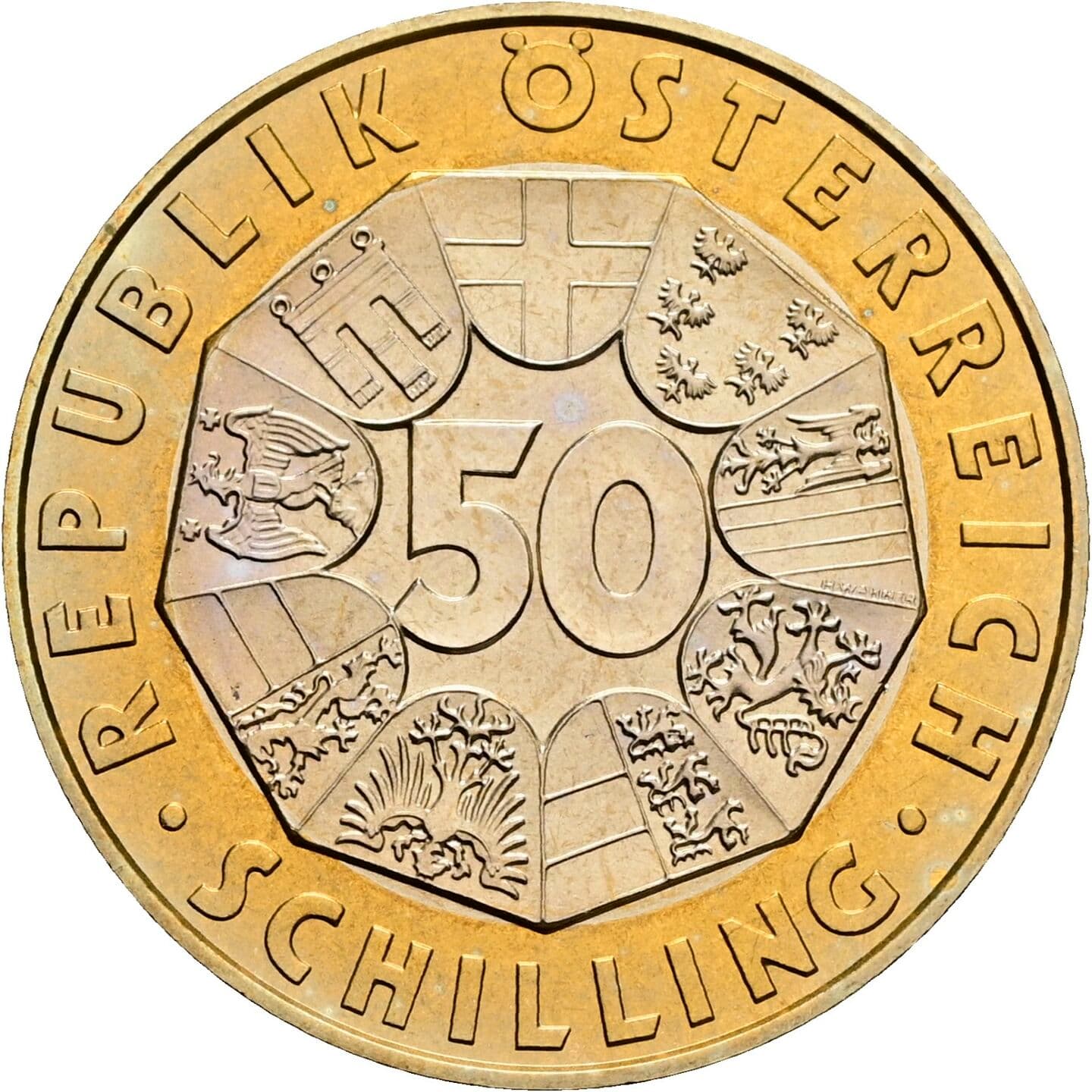 50 Schilling 1998 – Vorderseite
