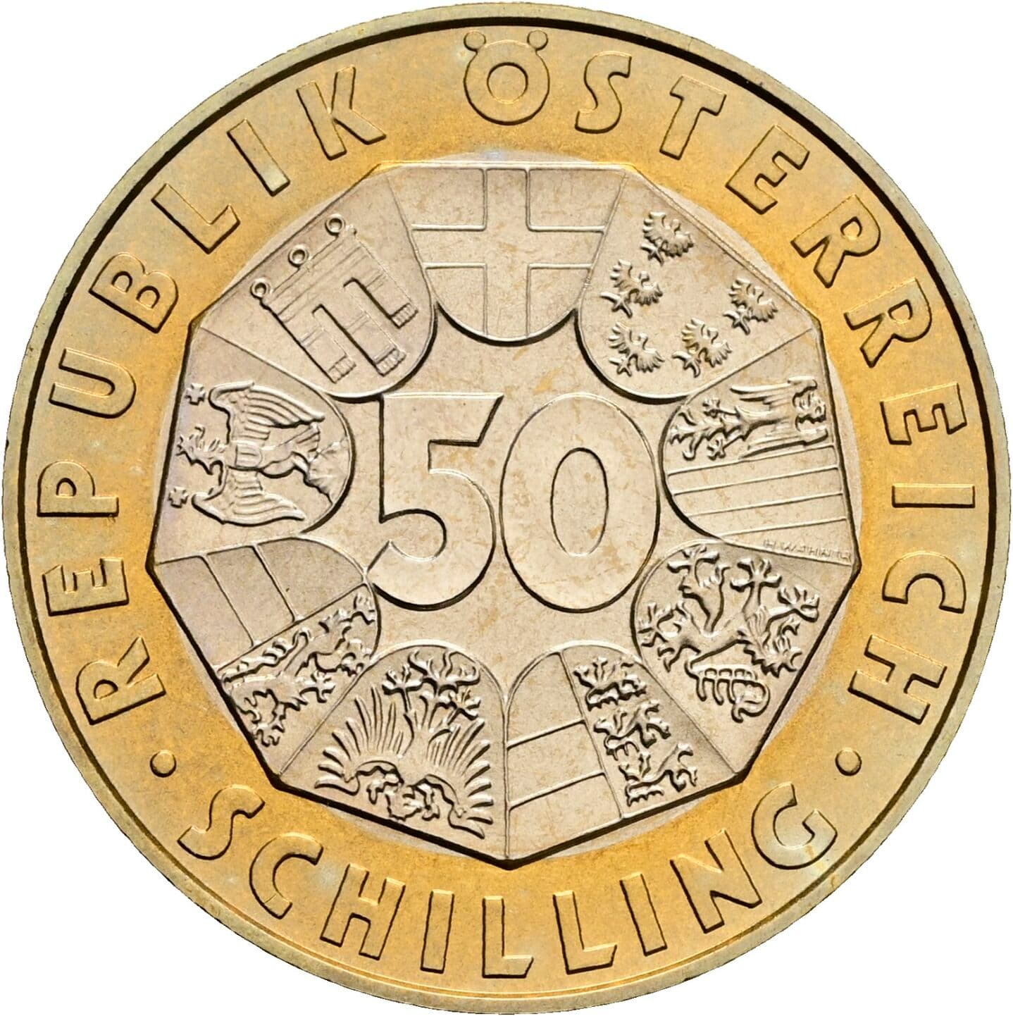 50 Schilling 1998 – Vorderseite