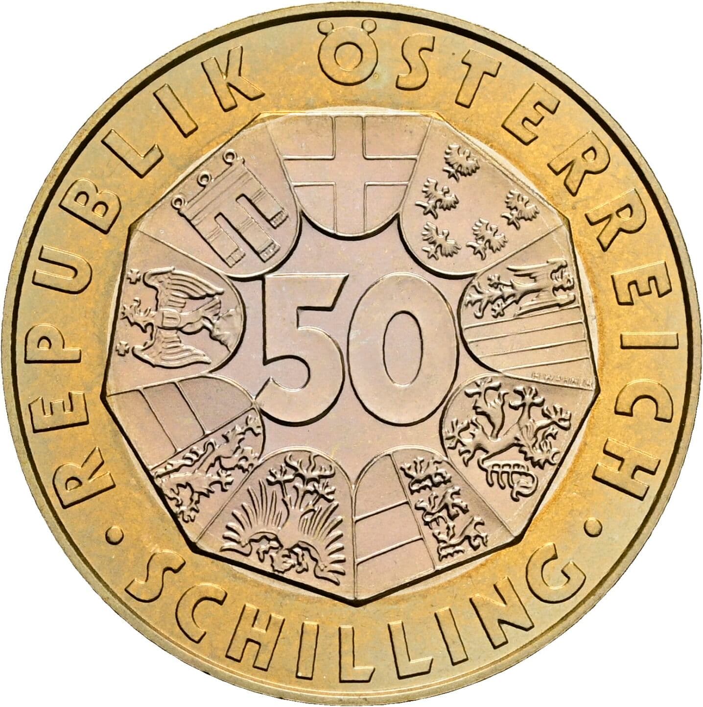 50 Schilling 1998 – Vorderseite