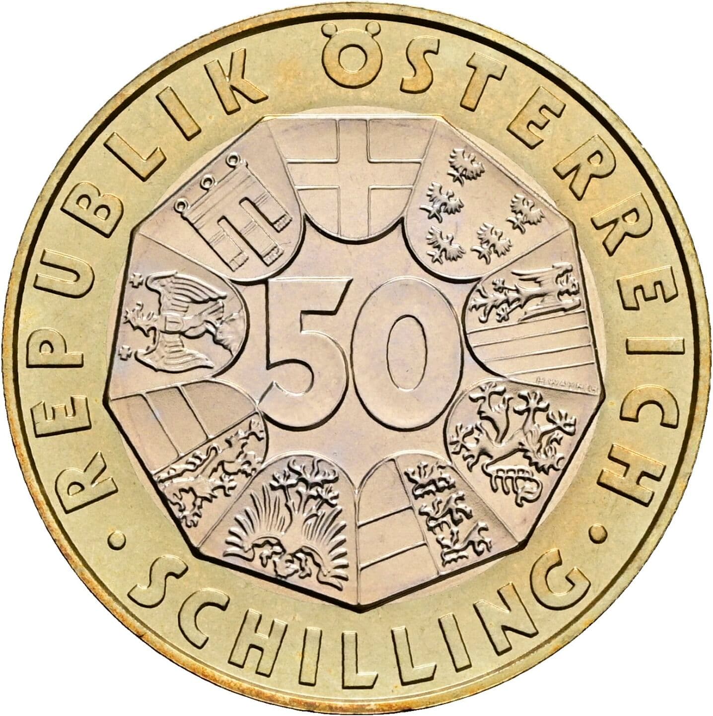 50 Schilling 1998 – Vorderseite