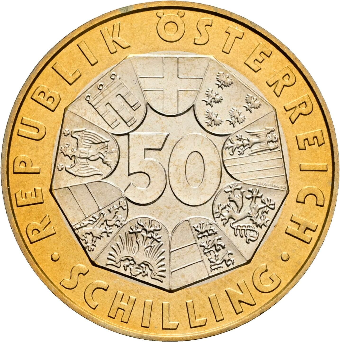 50 Schilling 1998 – Vorderseite