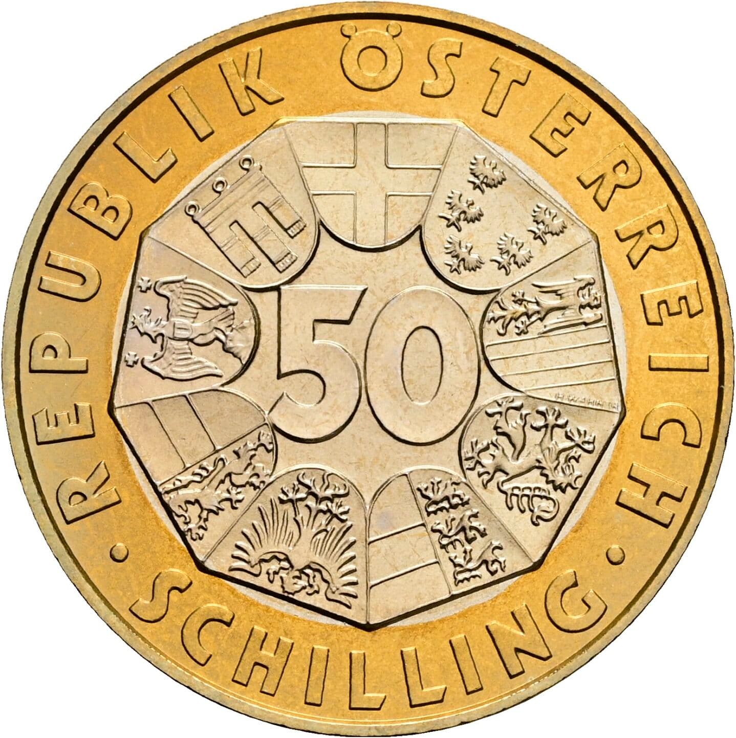 50 Schilling 1998 – Vorderseite