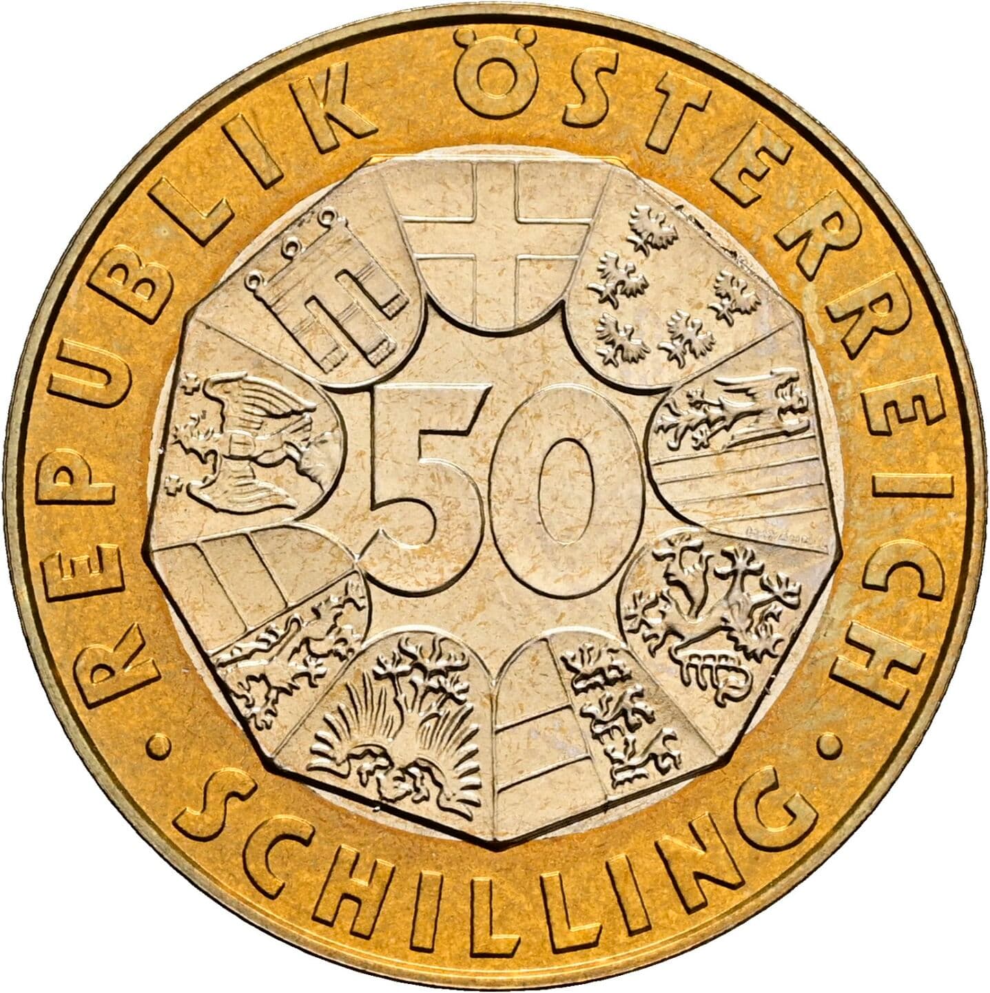 50 Schilling 1998 – Vorderseite