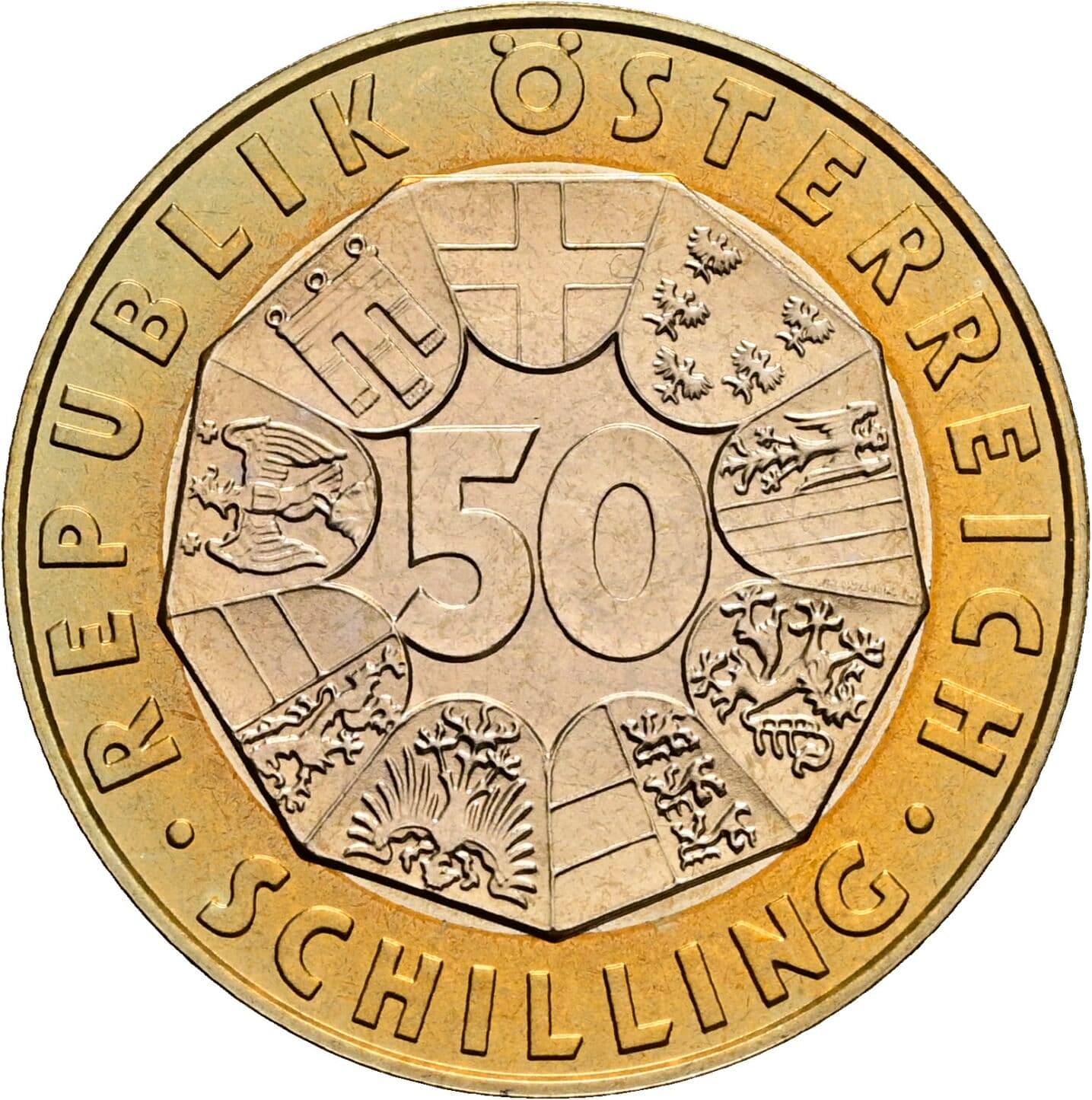 50 Schilling 1998 – Rückseite