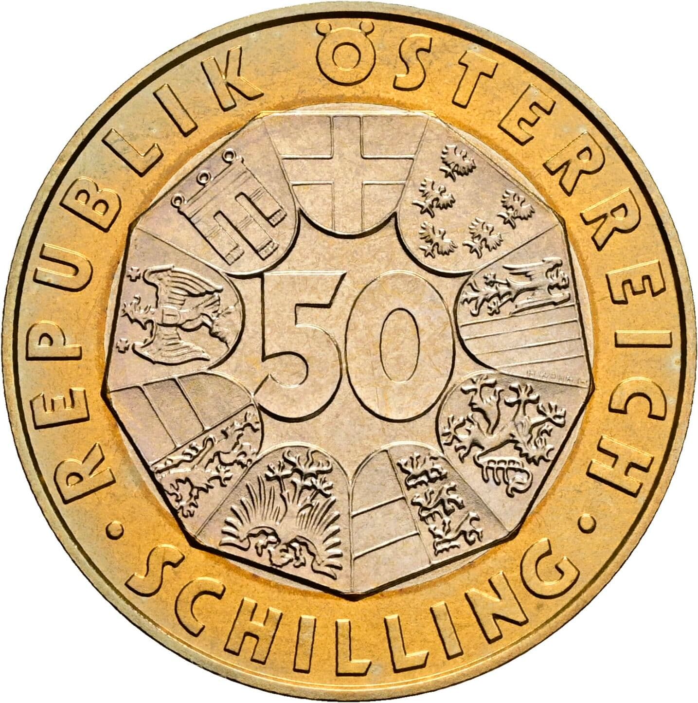 50 Schilling 1999 – Vorderseite