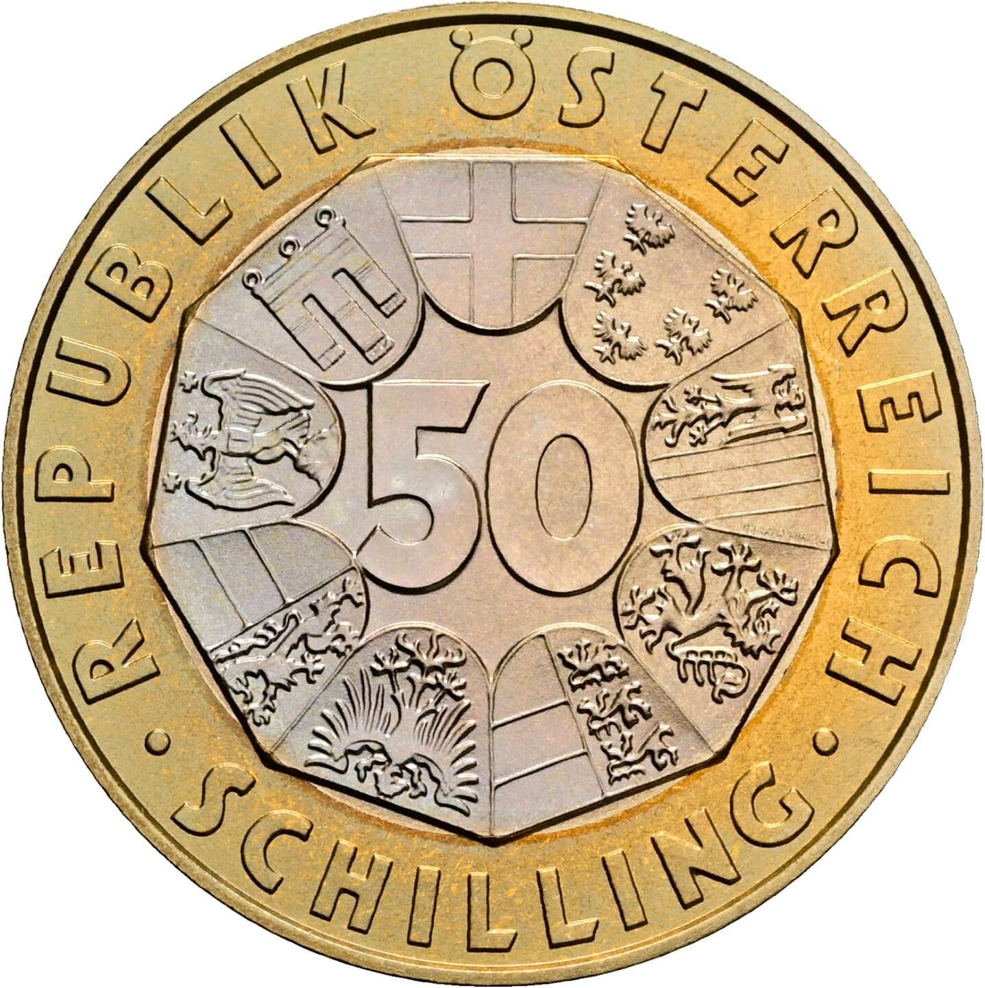 50 Schilling 1999 – Vorderseite
