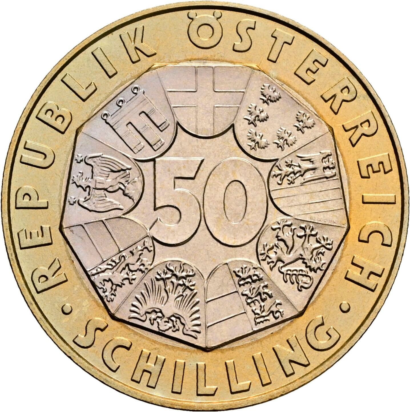 50 Schilling 1999 – Vorderseite