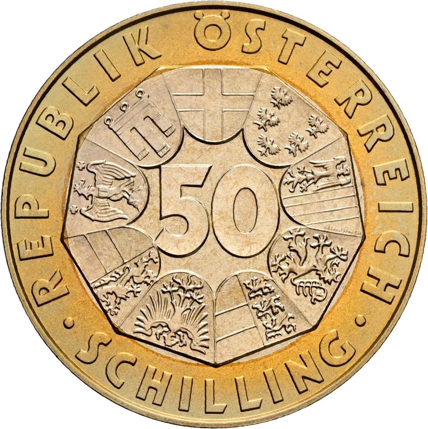 50 Schilling 1999 – Vorderseite