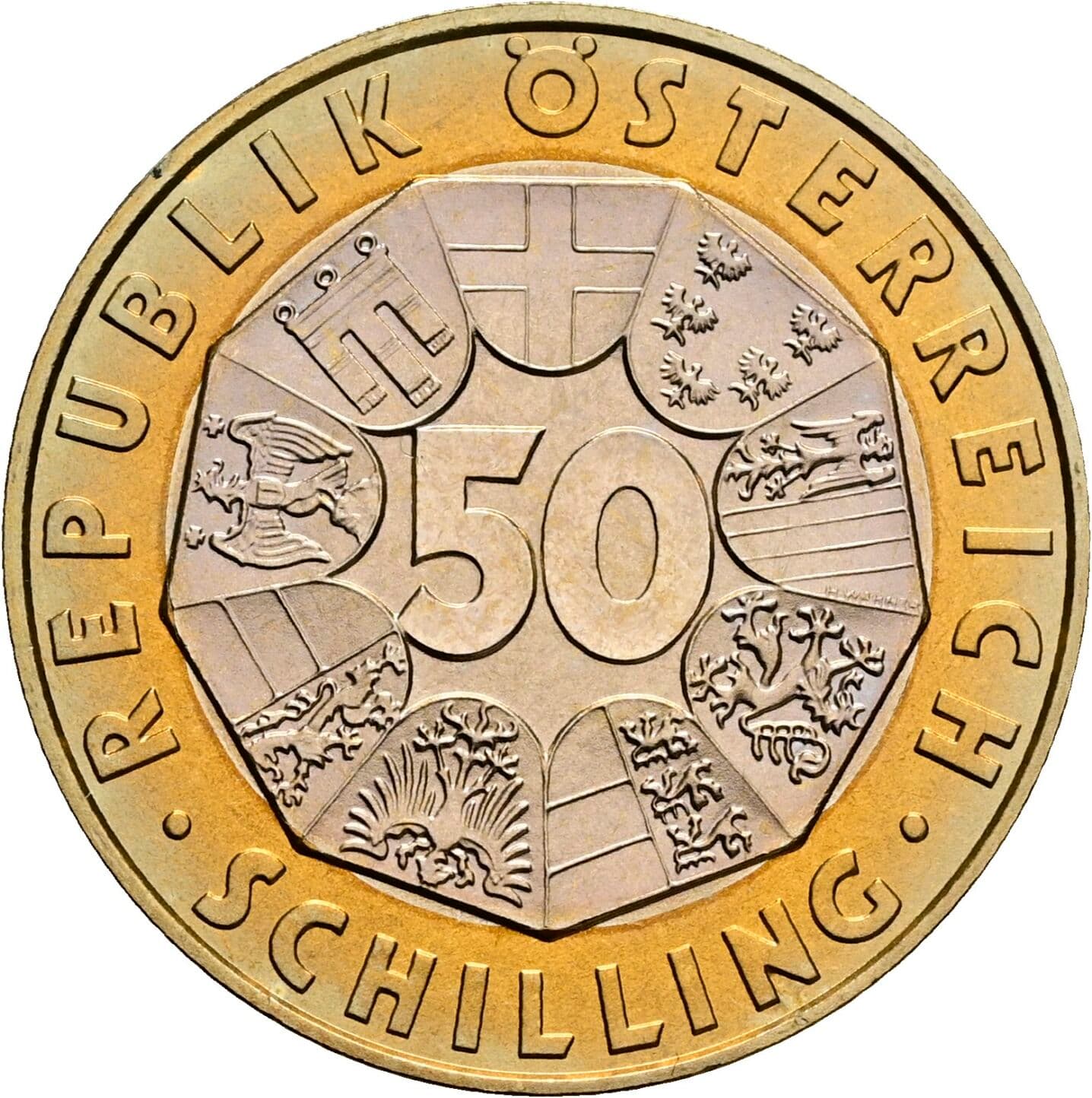 50 Schilling 1999 – Vorderseite