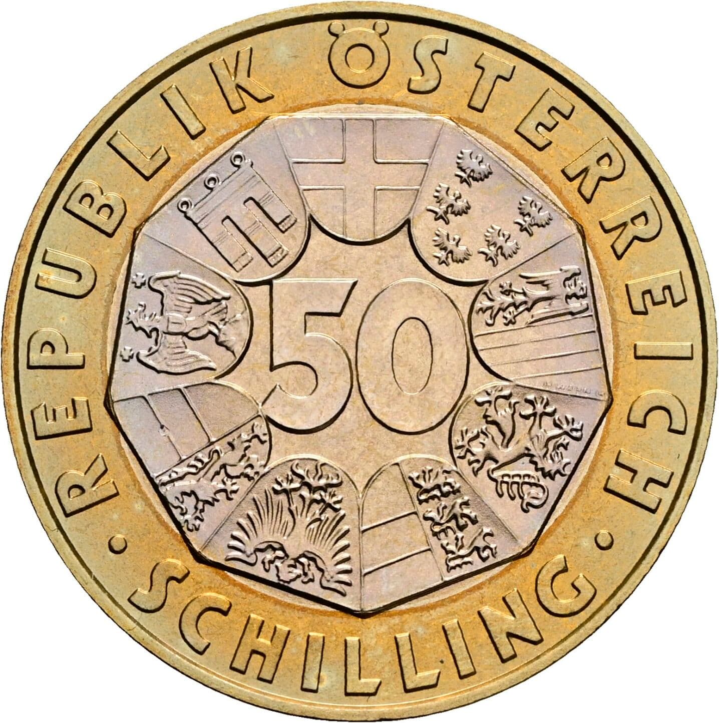 50 Schilling 1999 – Vorderseite