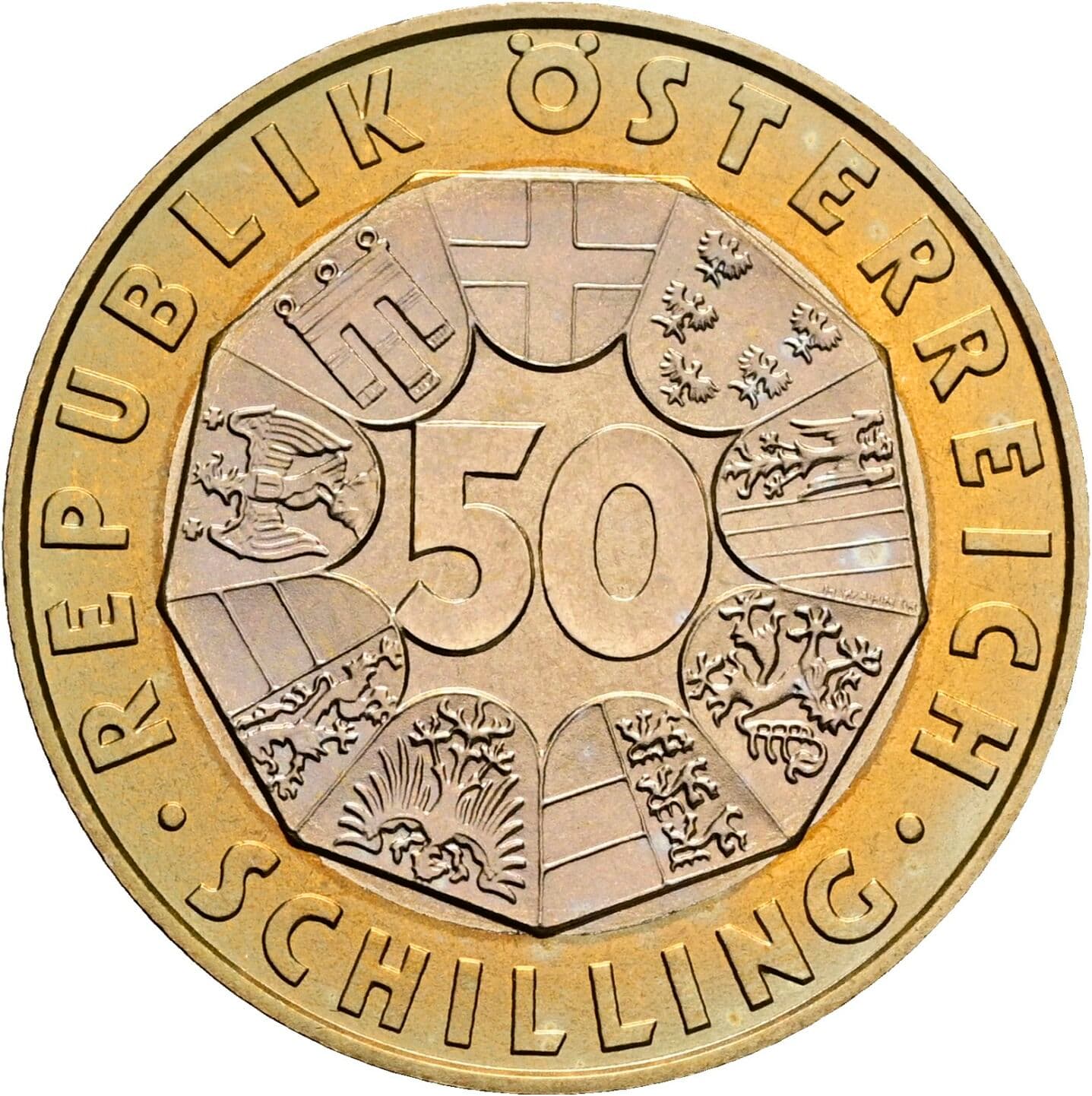 50 Schilling 1999 – Vorderseite