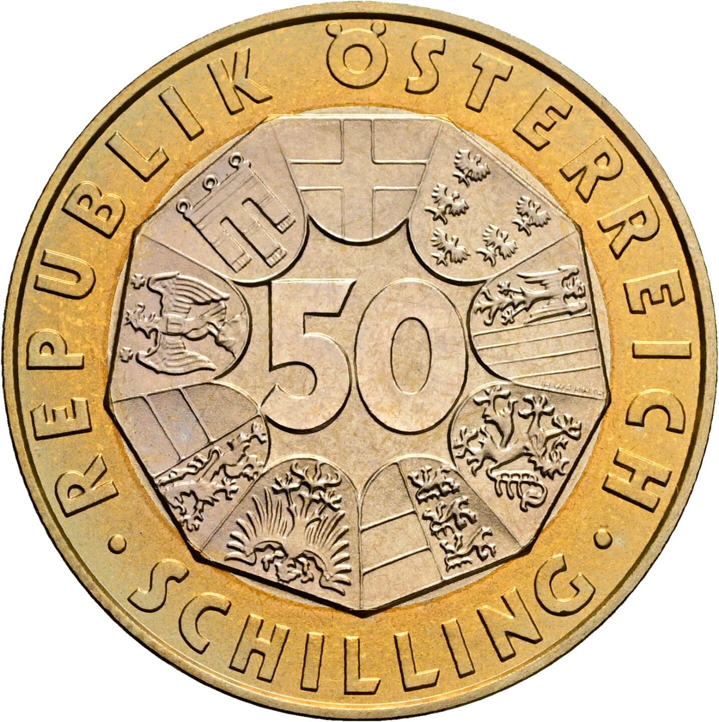 50 Schilling 1999 – Vorderseite