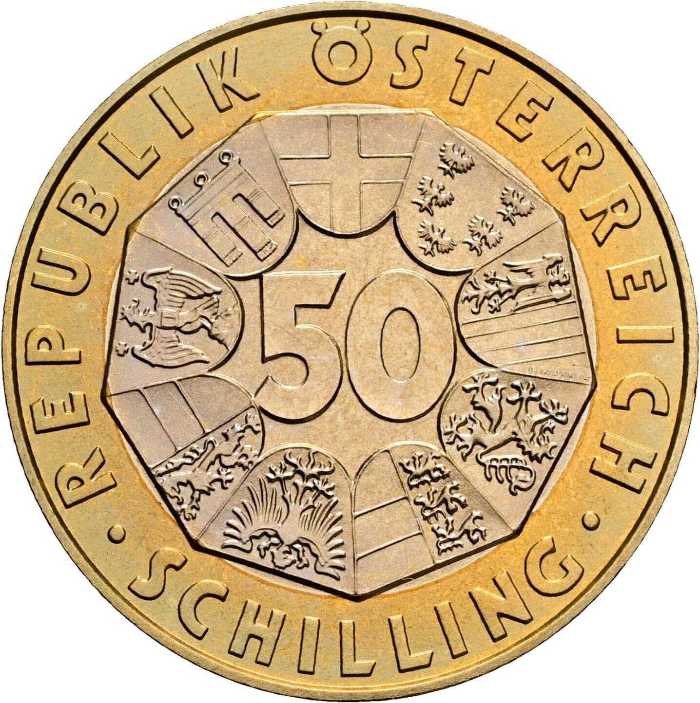 50 Schilling 1999 – Vorderseite