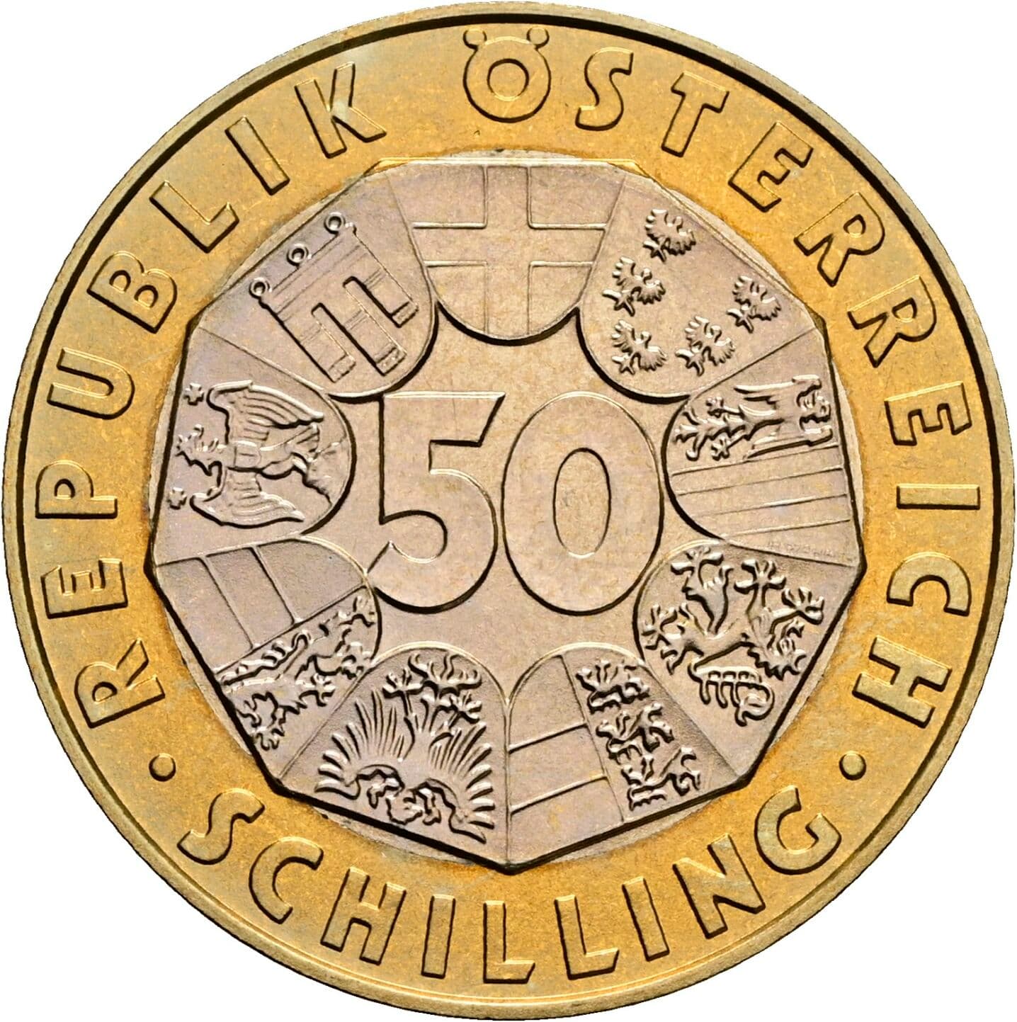 50 Schilling 1999 – Vorderseite