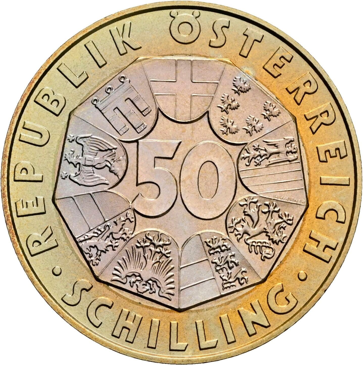 50 Schilling 1999 – Vorderseite