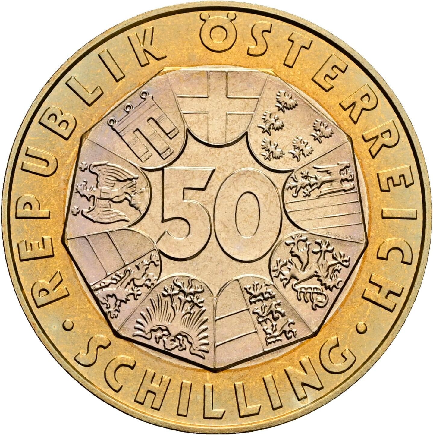 50 Schilling 1999 – Vorderseite