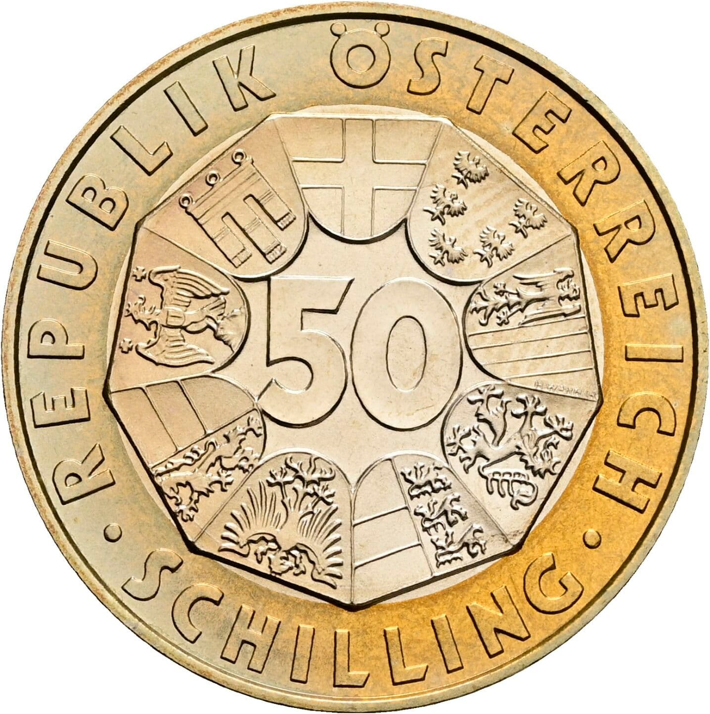 50 Schilling 1996 – Vorderseite