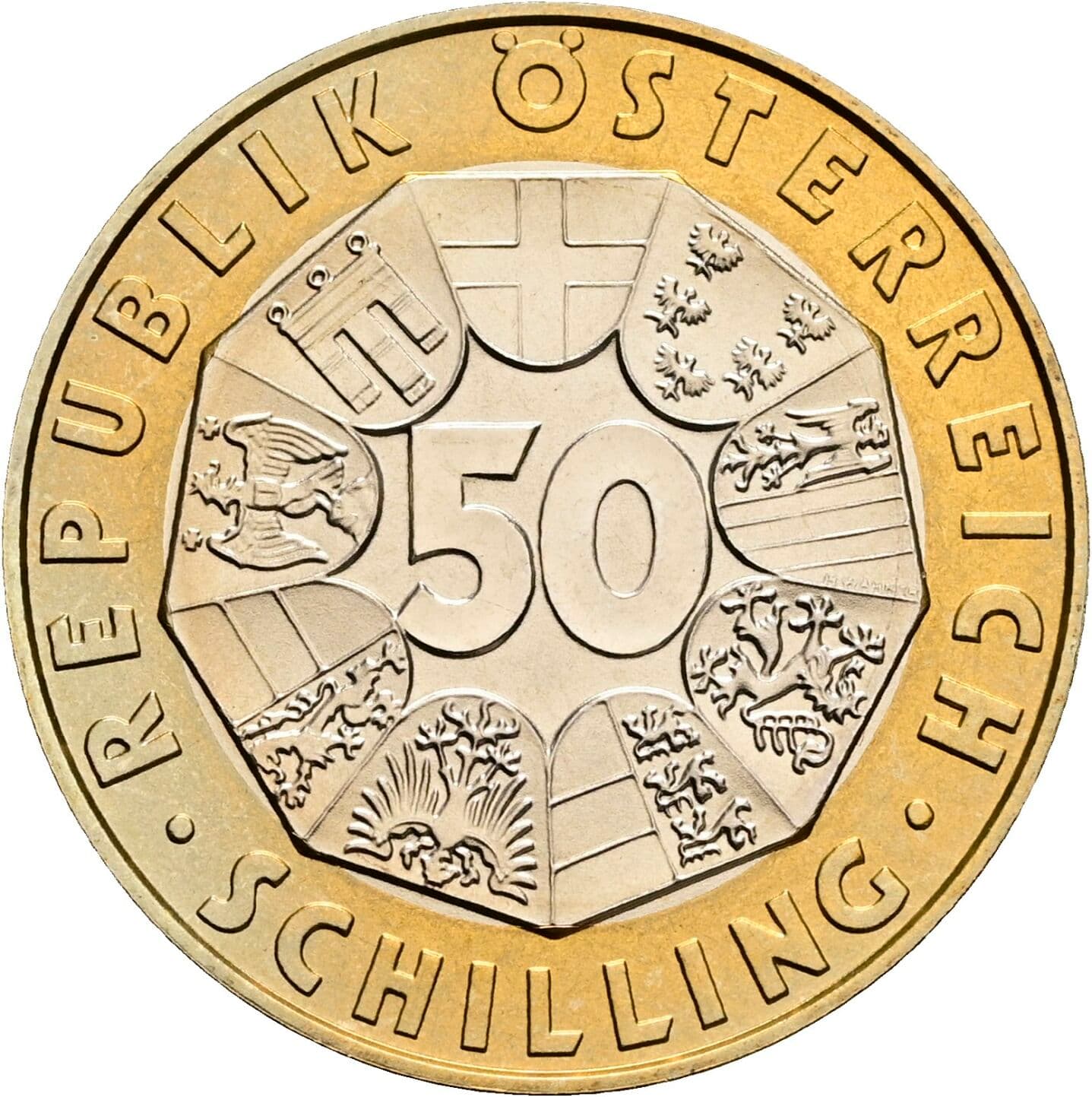 50 Schilling 1996 – Vorderseite