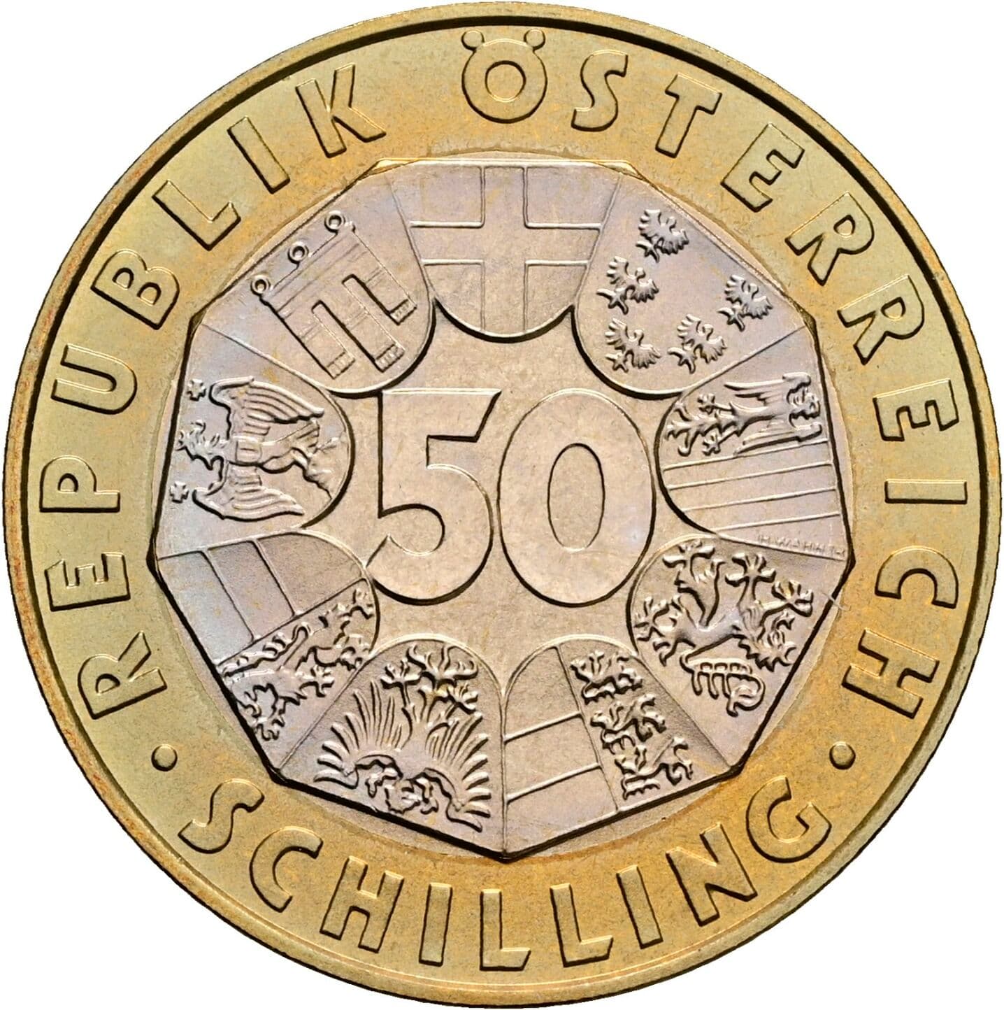 50 Schilling 1999 – Vorderseite