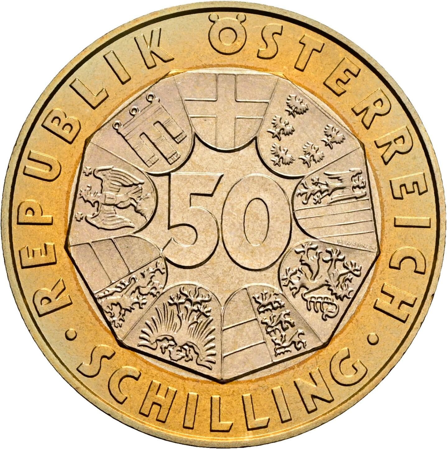 50 Schilling 1999 – Vorderseite