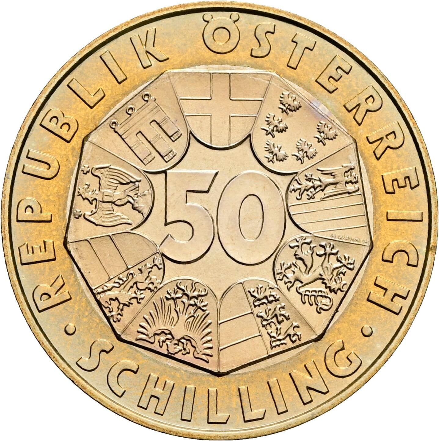 50 Schilling 1996 – Vorderseite