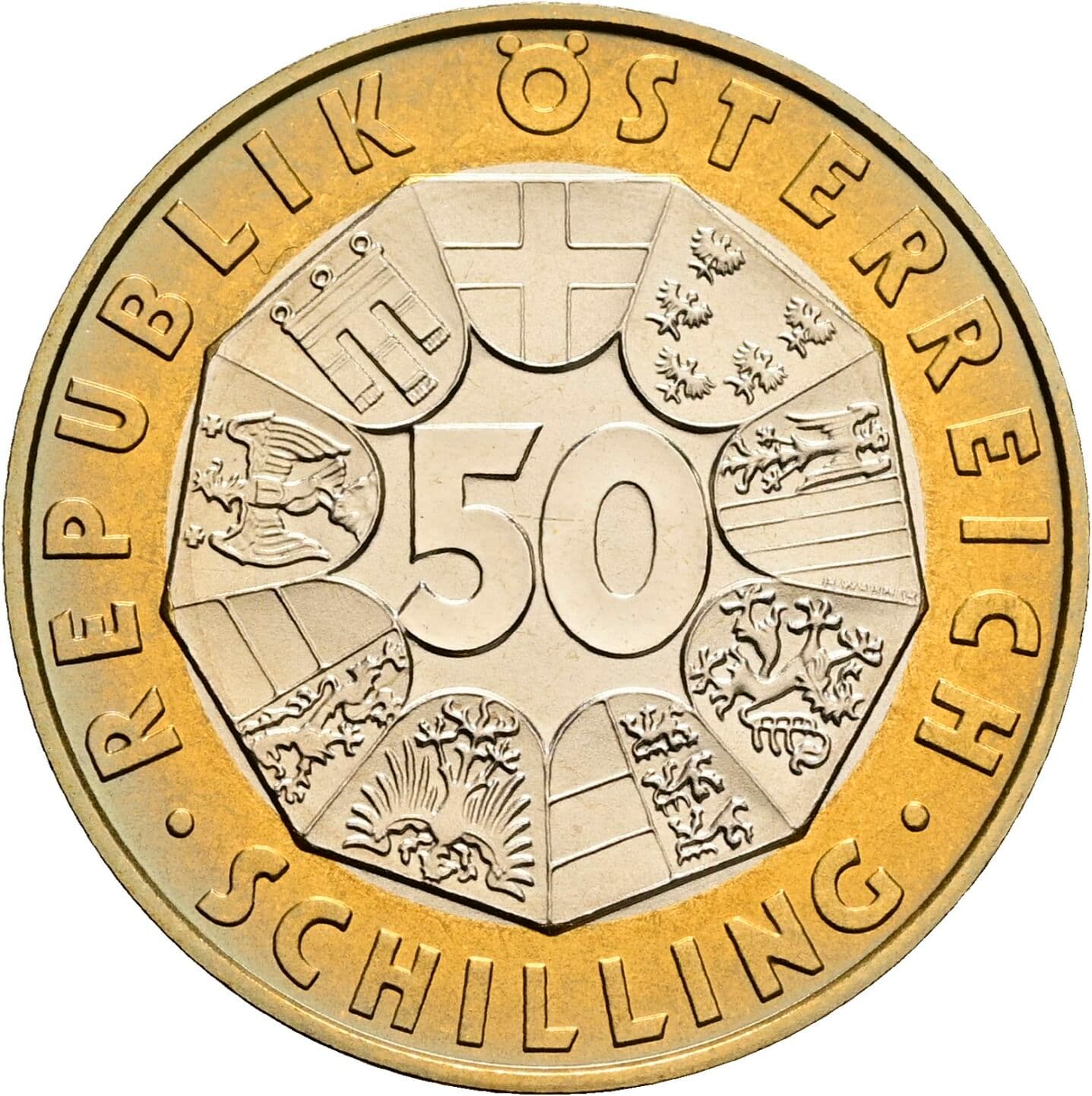 50 Schilling 1996 – Vorderseite