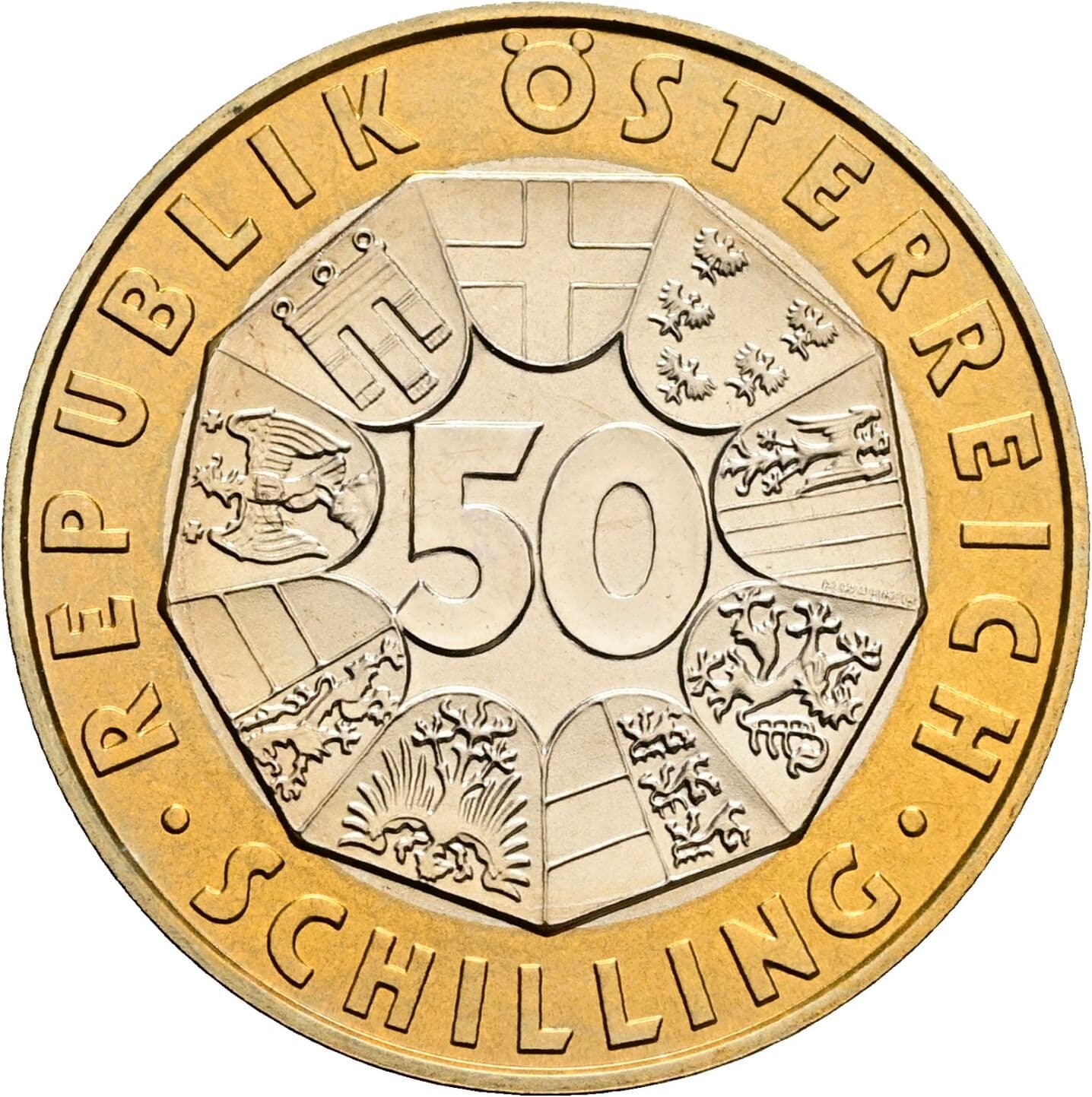 50 Schilling 1996 – Vorderseite