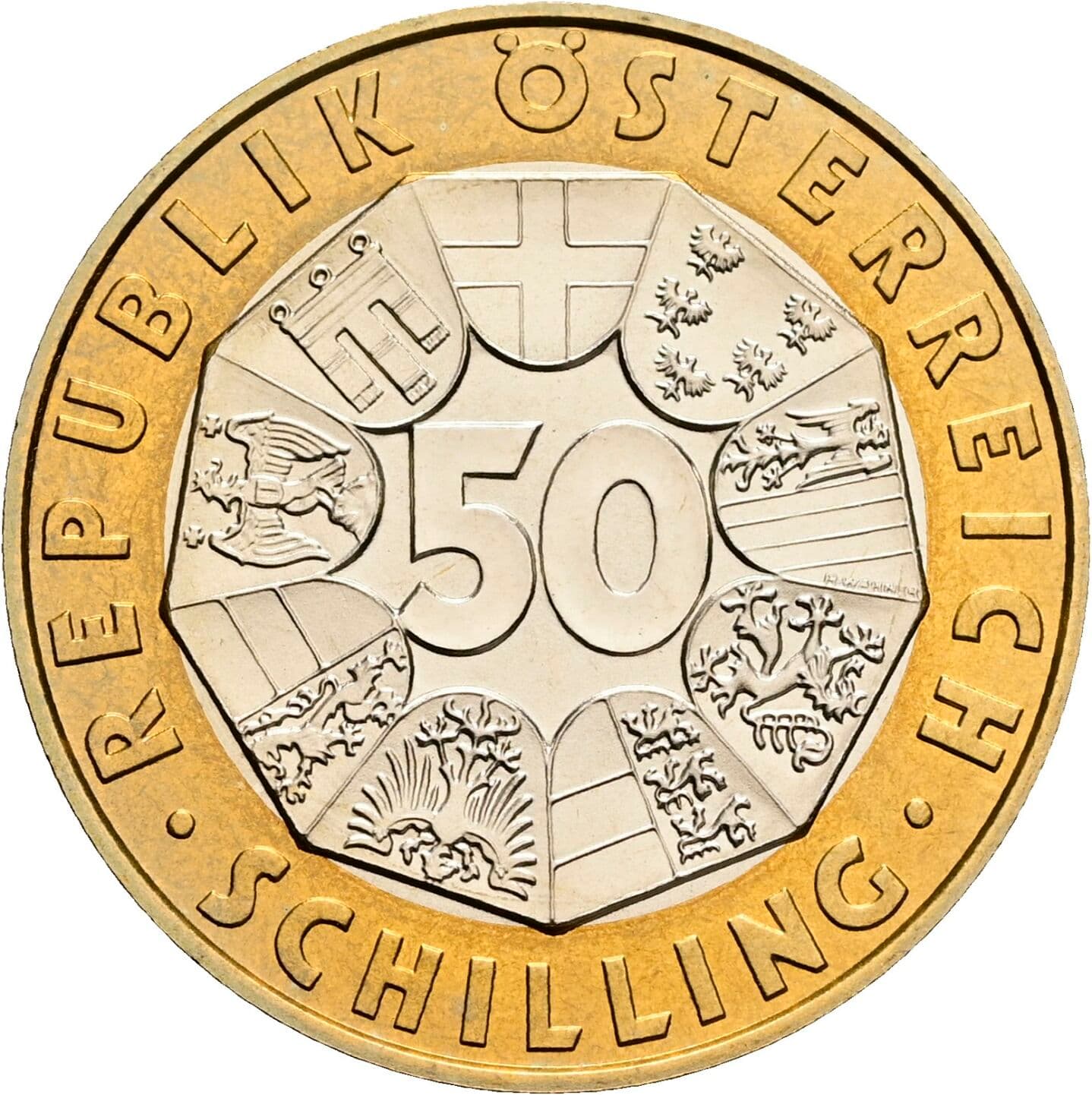 50 Schilling 1996 – Vorderseite