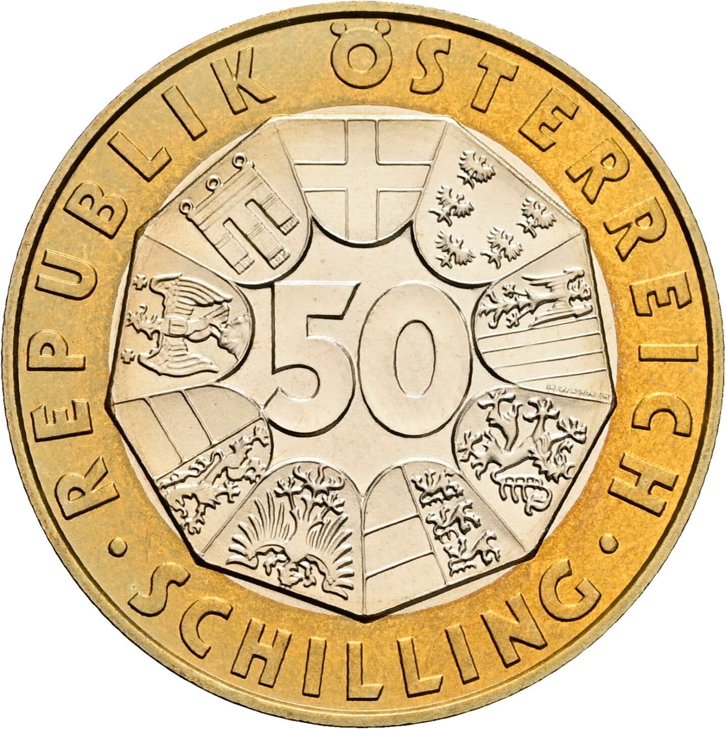50 Schilling 1996 – Vorderseite