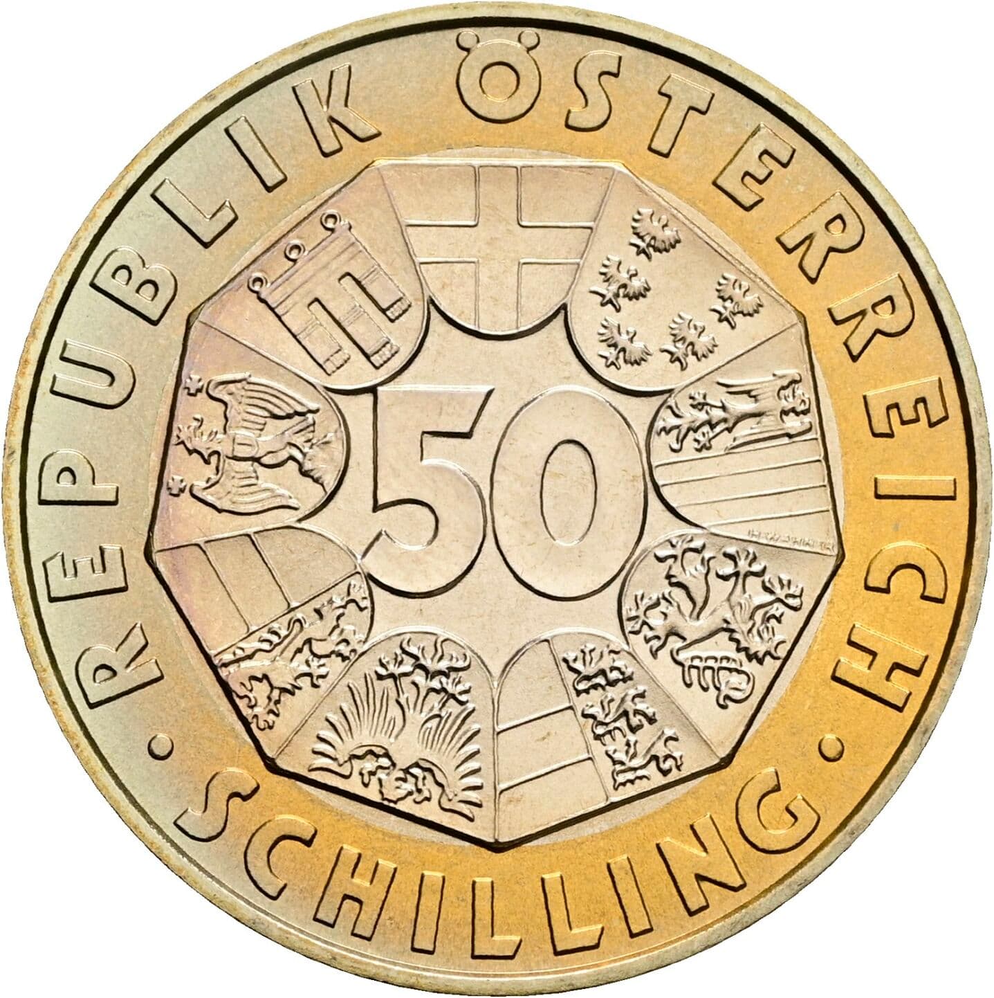 50 Schilling 1996 – Vorderseite