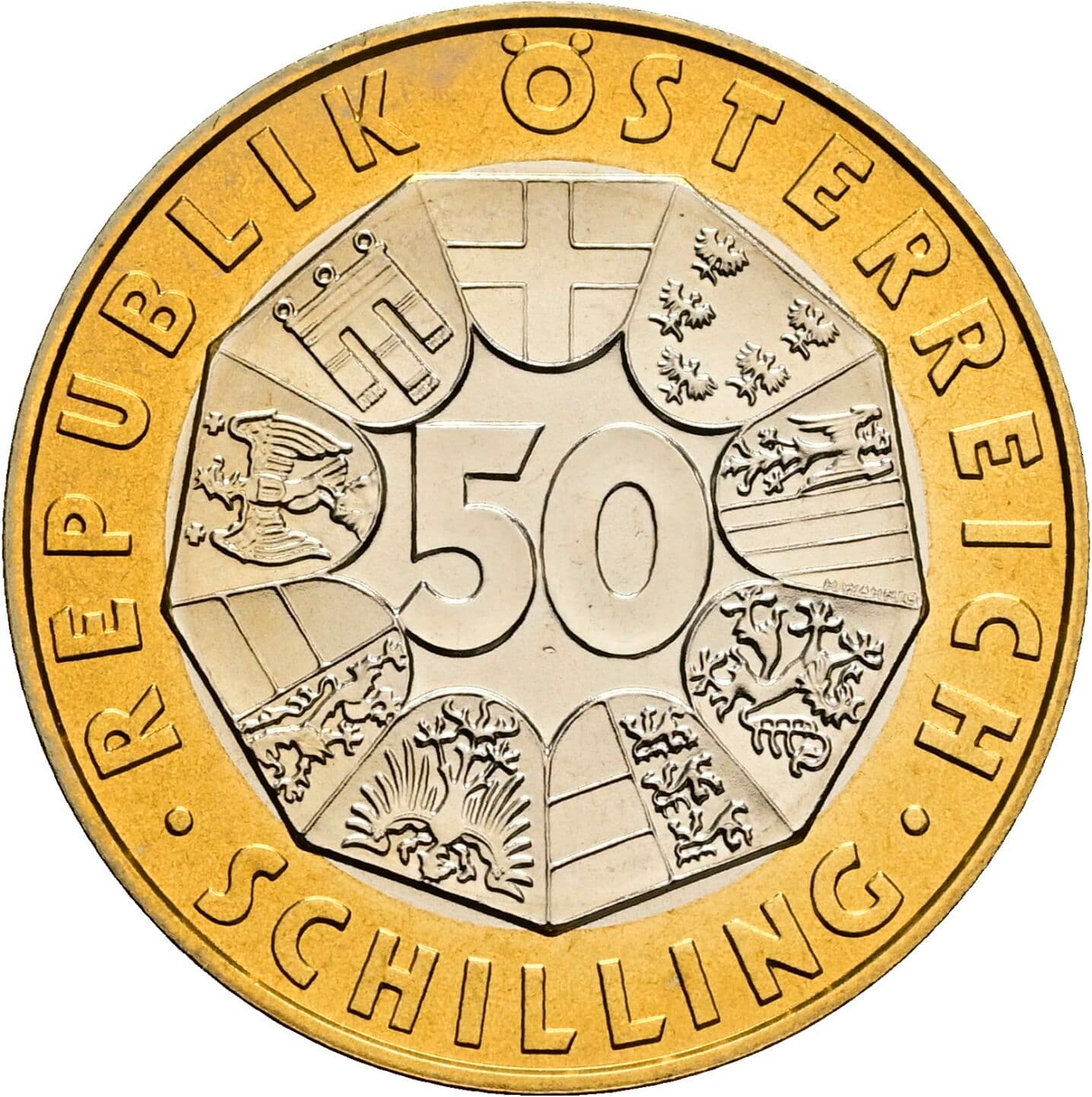 50 Schilling 1996 – Vorderseite