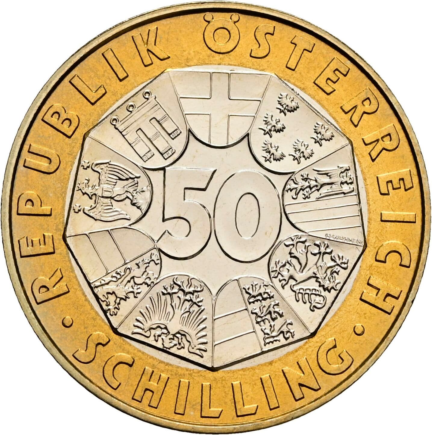 50 Schilling 1996 – Vorderseite
