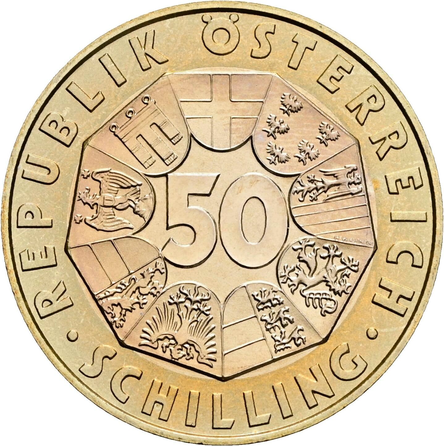 50 Schilling 1996 – Vorderseite