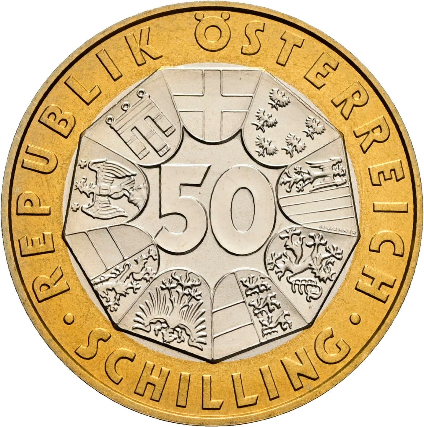 50 Schilling 1996 – Vorderseite