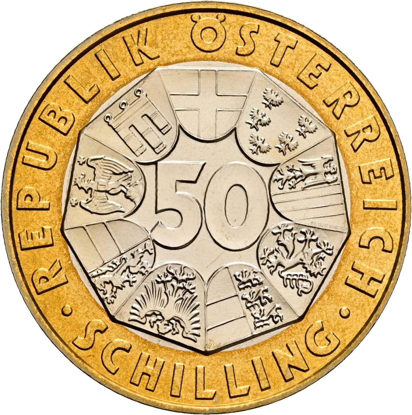 50 Schilling 1996 – Vorderseite