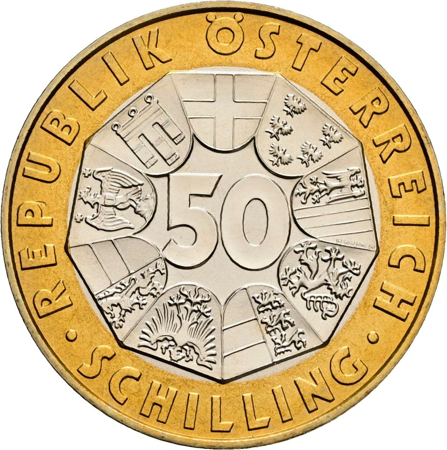 50 Schilling 1996 – Vorderseite
